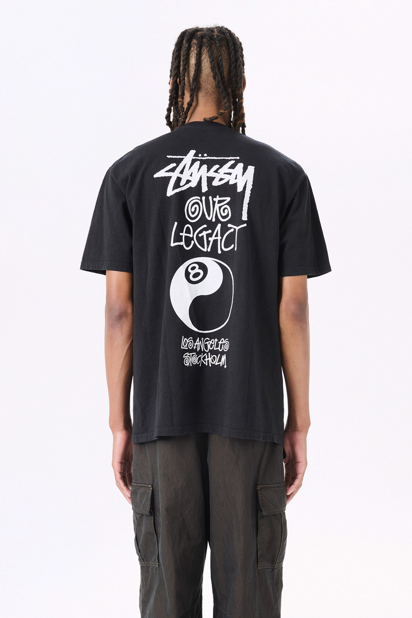 Stussy x Our Legacy 8 Ball Yin Yang Tee Pigment Dyed Black | KXM Store