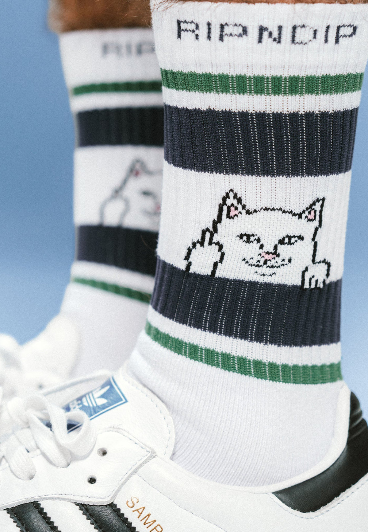 RIPNDIP Peeking Nermal Socks Green / Slate