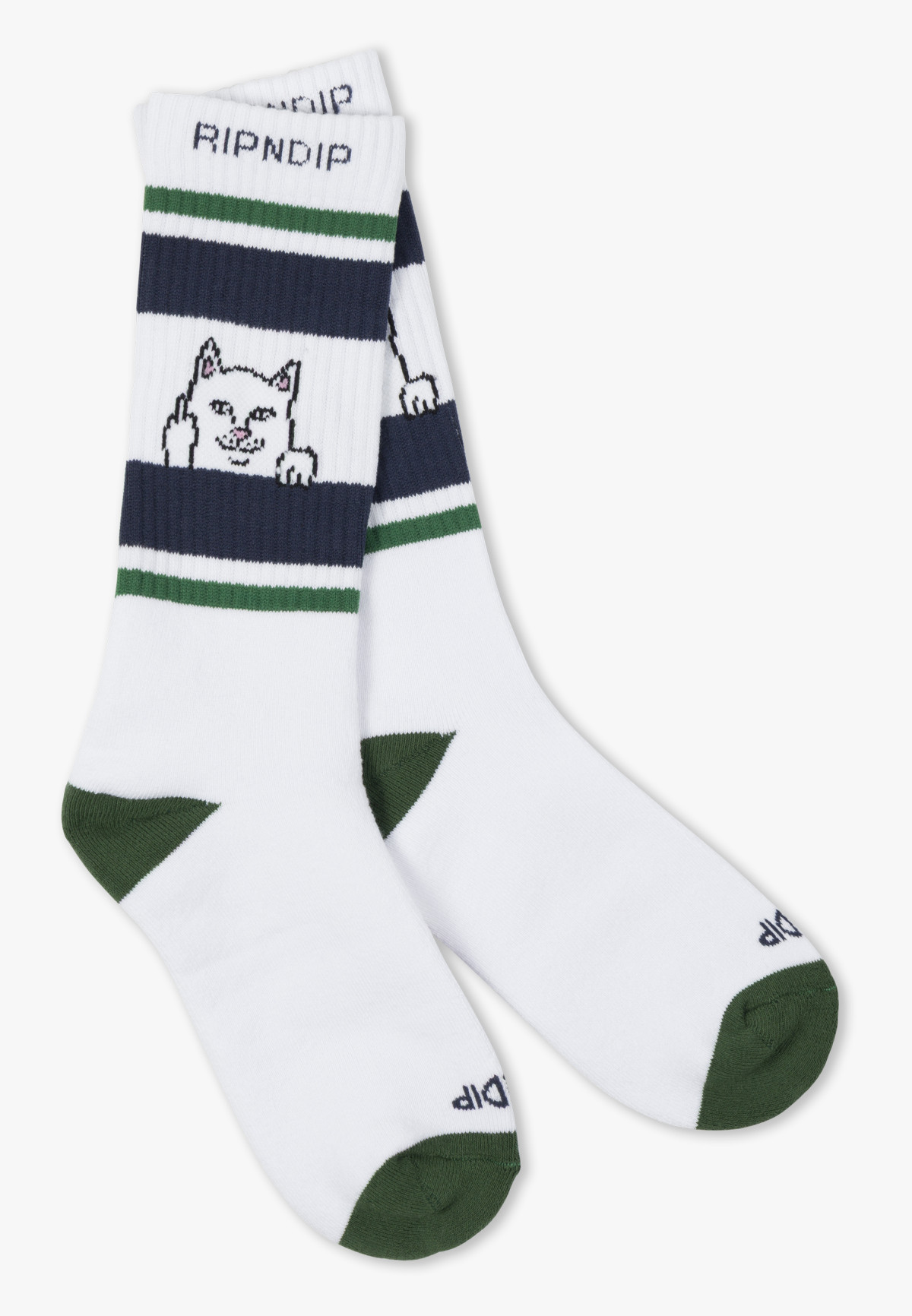 RIPNDIP Peeking Nermal Socks Green / Slate