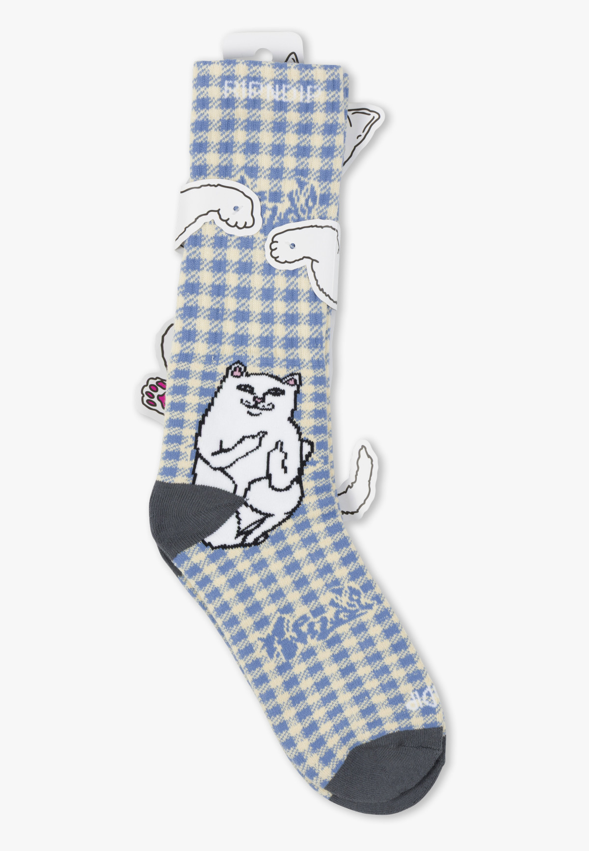 RIPNDIP Lord Nermal Socks Light Blue Checker