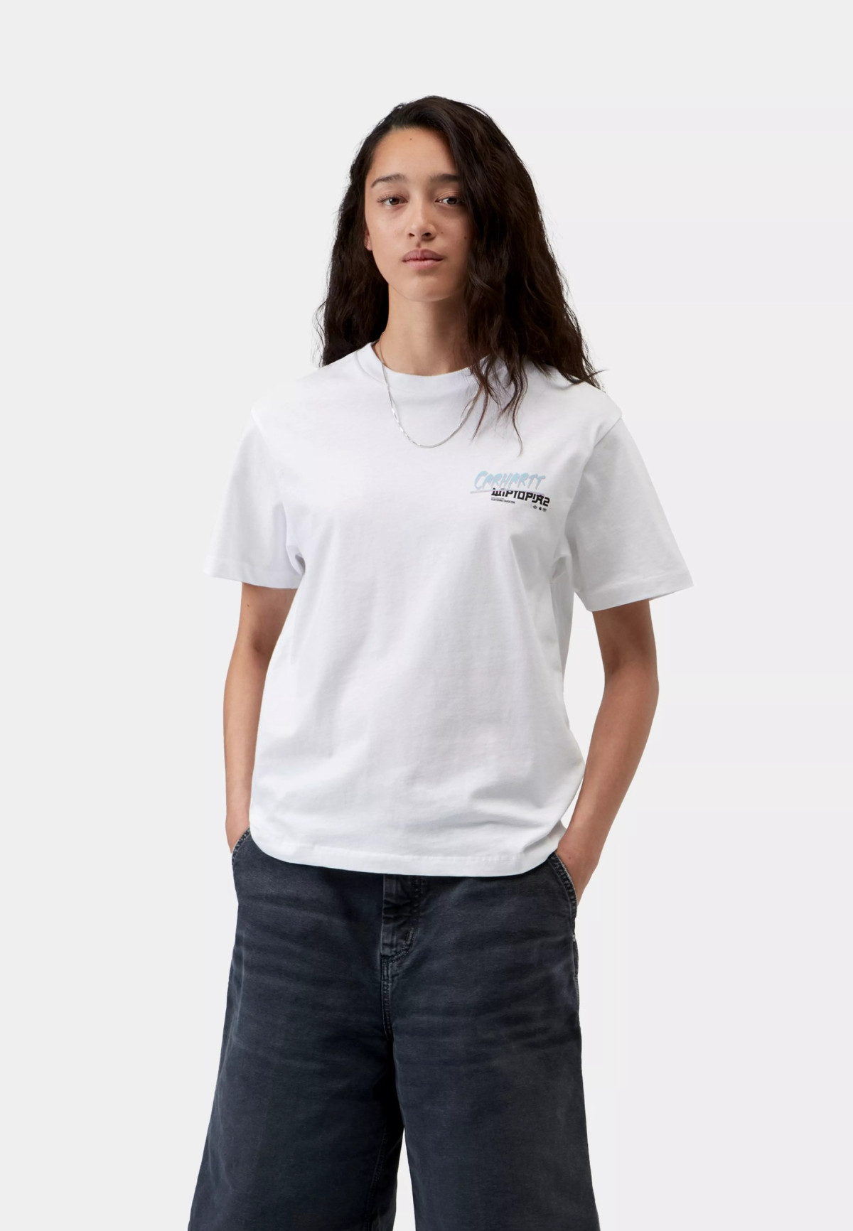 Carhartt WIP W' S/S Wiptopia II T-Shirt White - model front