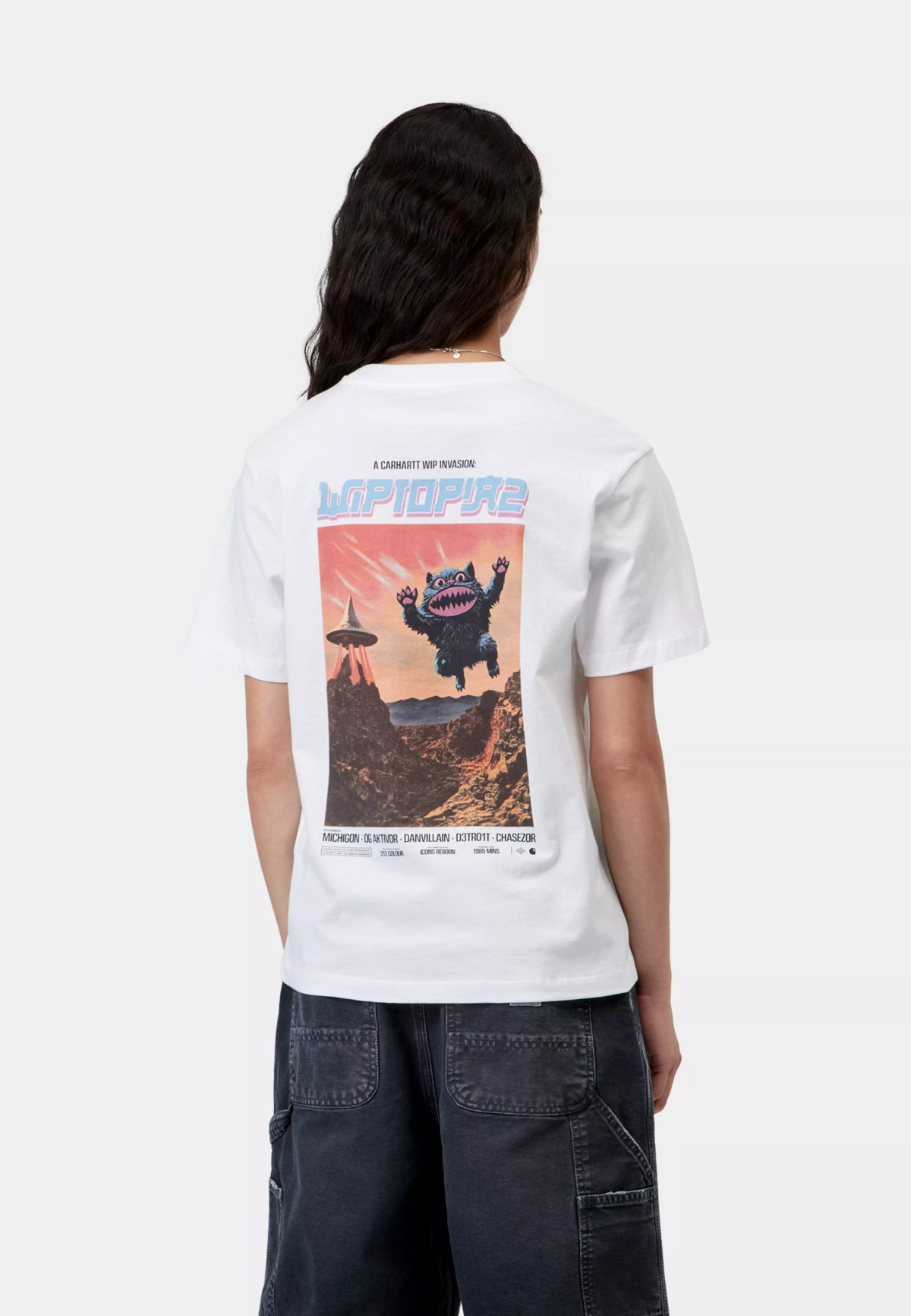 Carhartt WIP W' S/S Wiptopia II T-Shirt White - model back