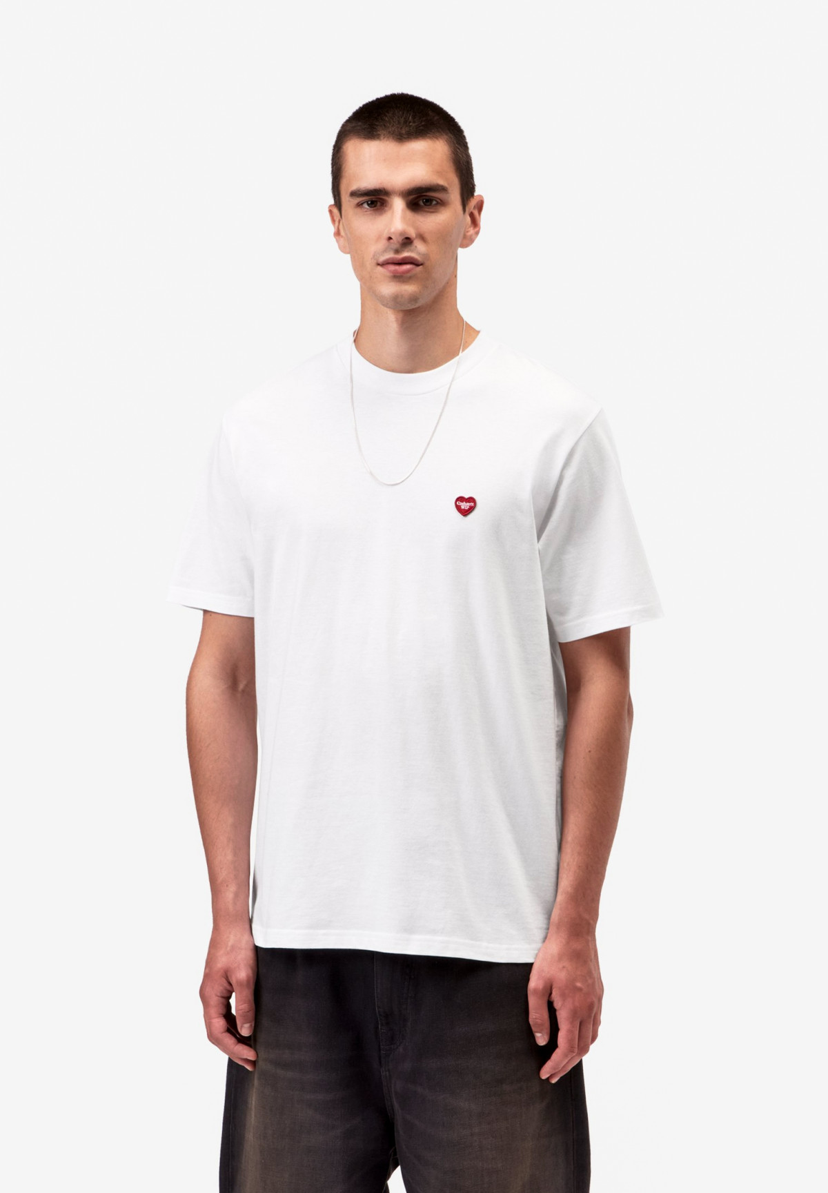 Carhartt WIP S/S Small Heart T-Shirt White / Red