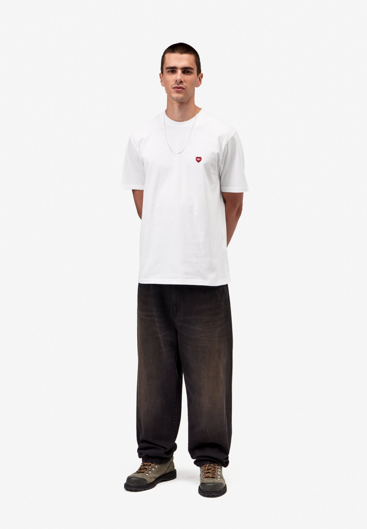 Carhartt WIP S/S Small Heart T-Shirt White / Red