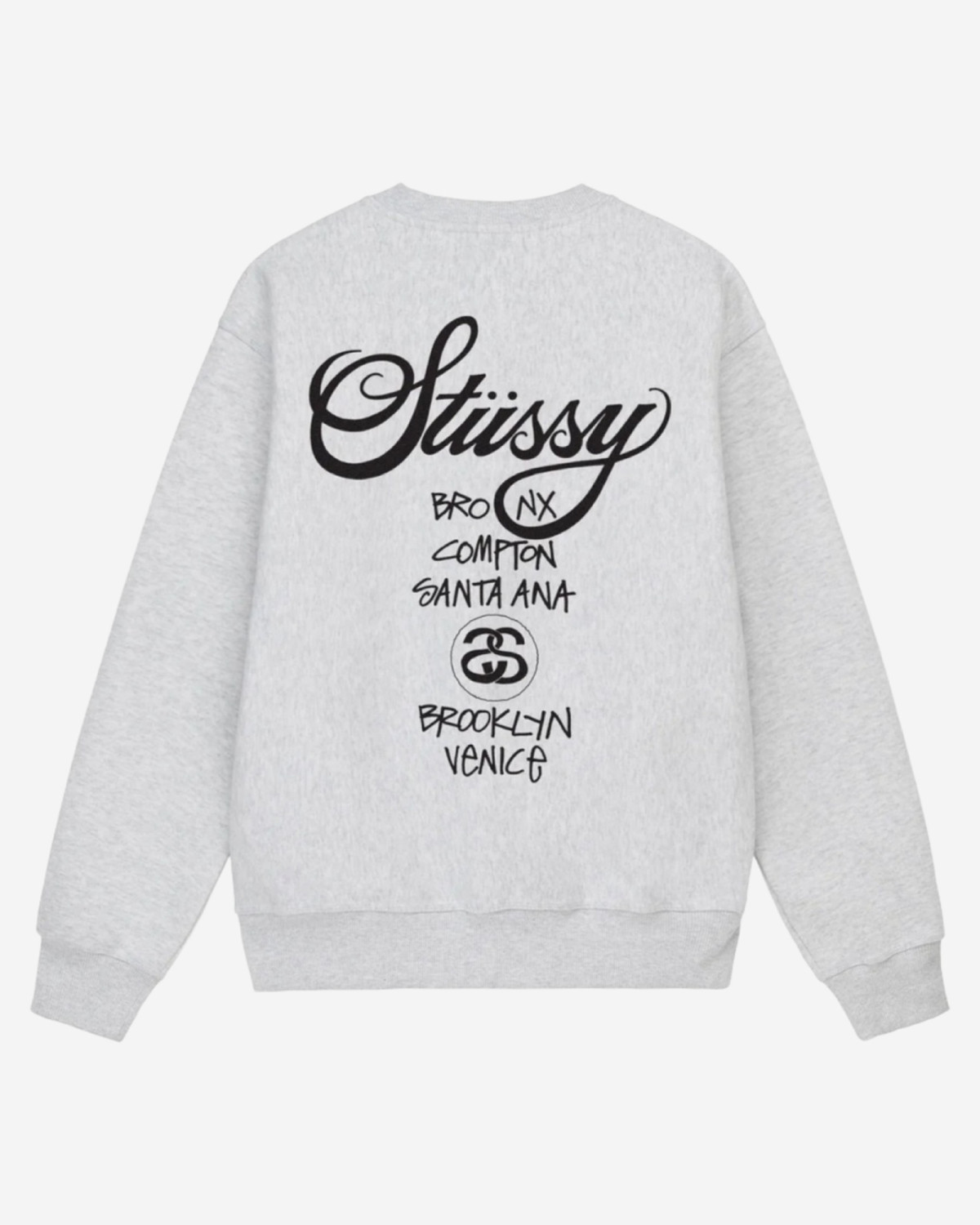 Stussy World Tour Crew Ash Heather