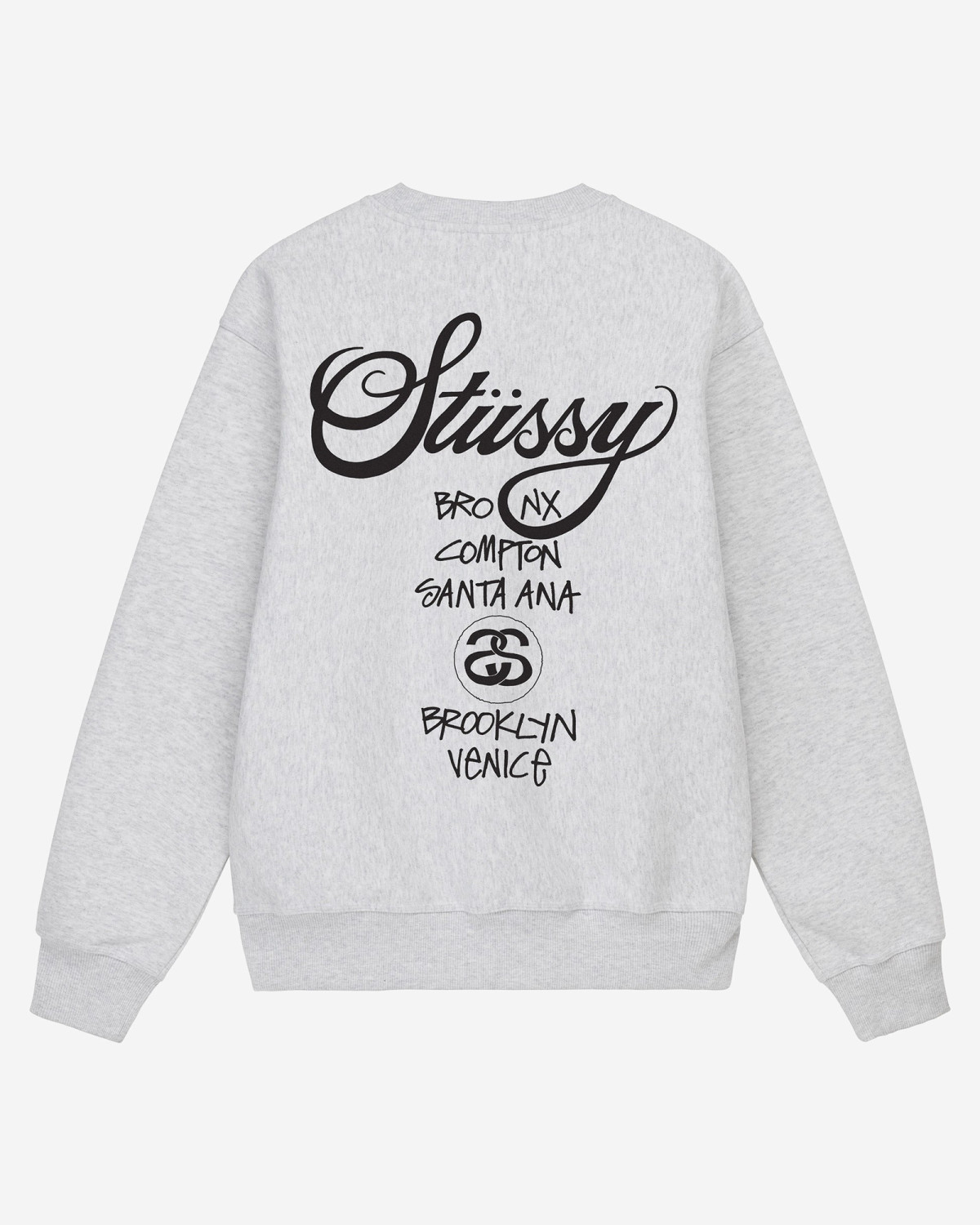 Stussy World Tour Crew Ash Heather