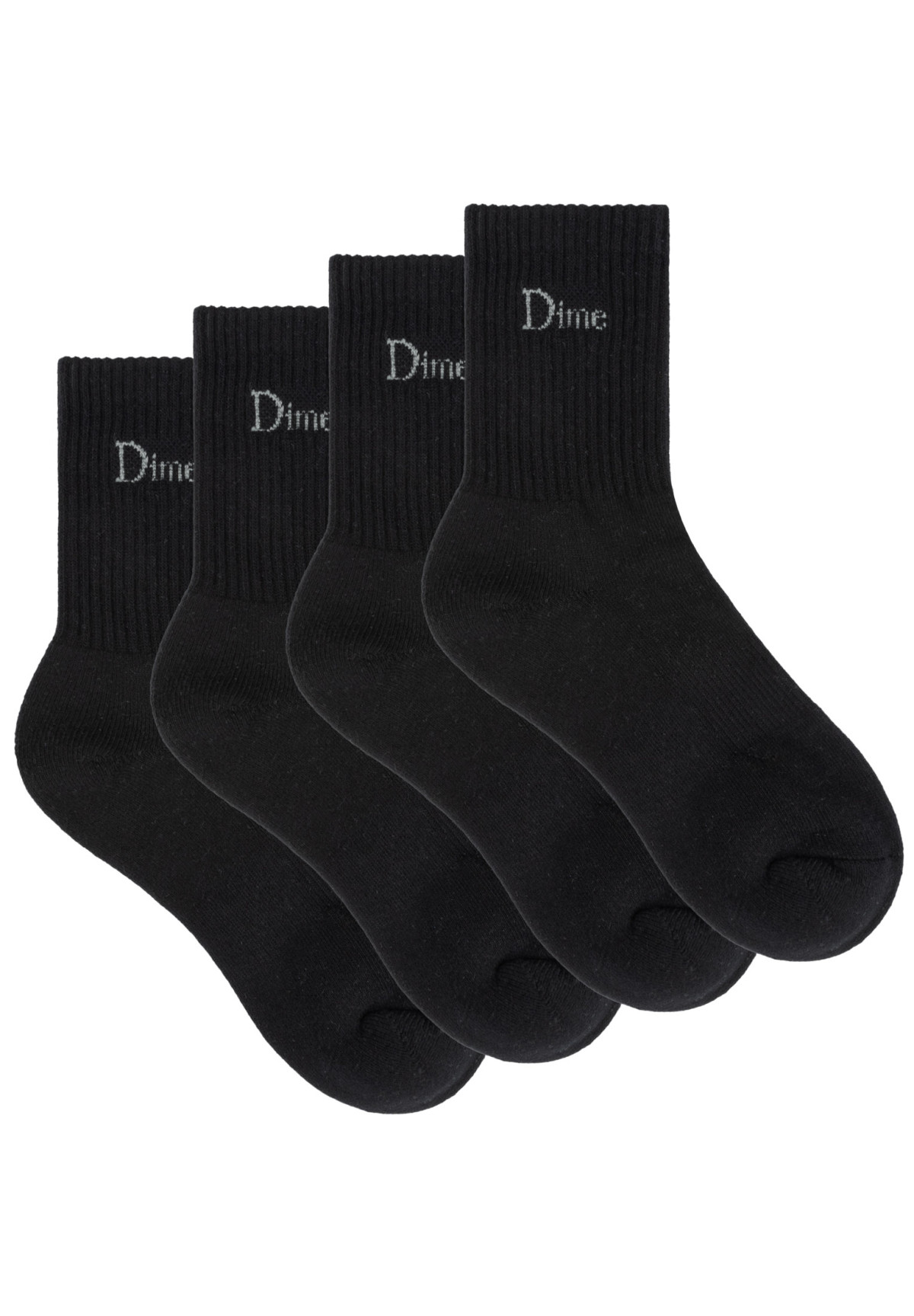 Dime Classic 2 Pack Long Socks Black