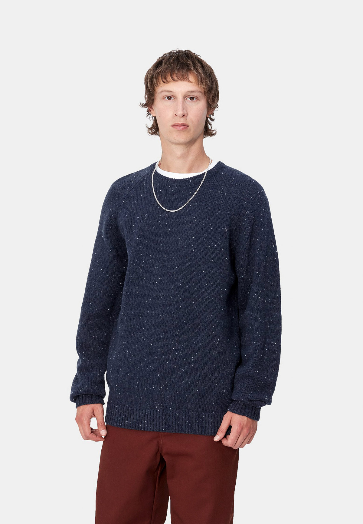 Carhartt WIP Anglistic Sweater Air Force Blue