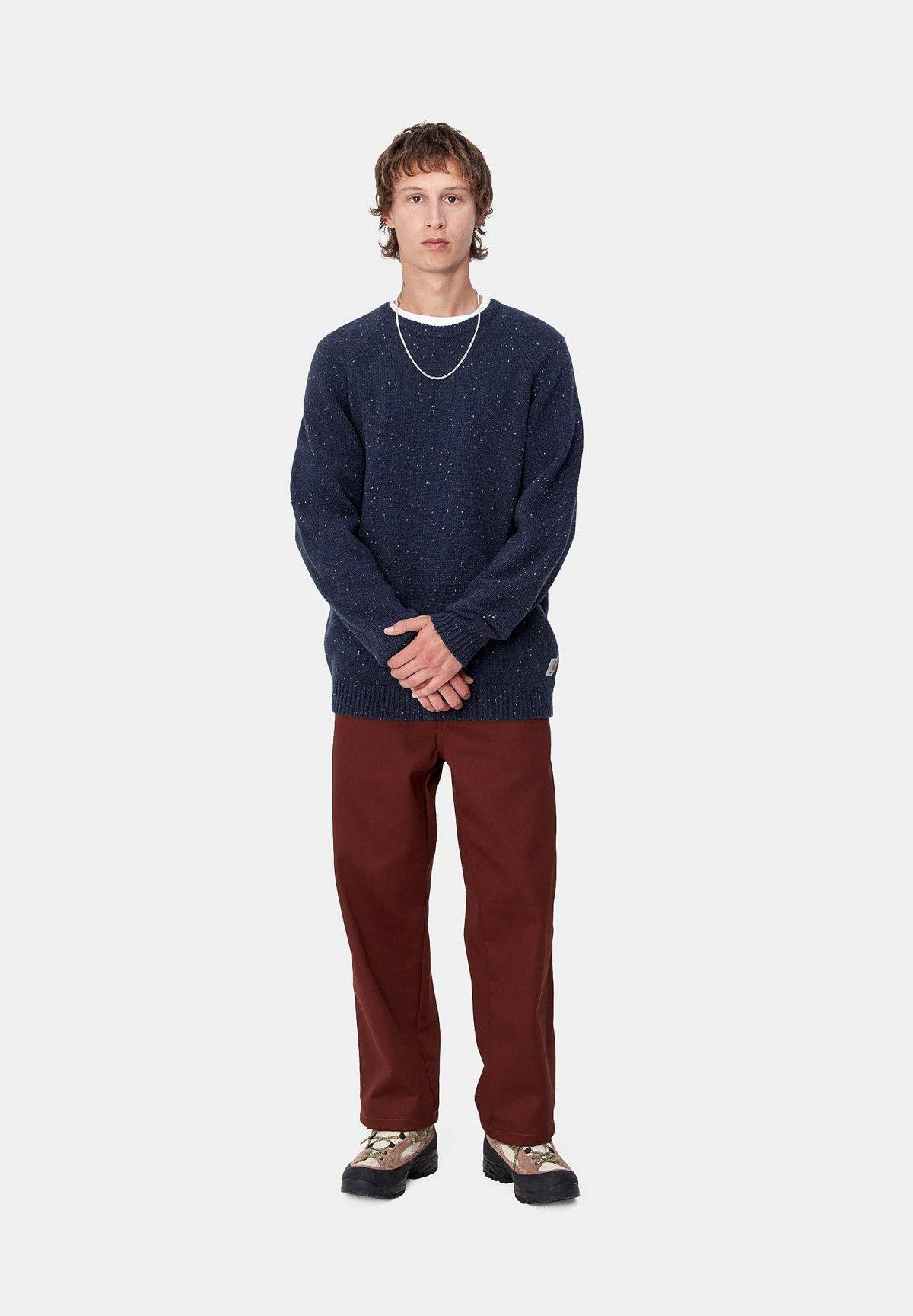 Carhartt WIP Anglistic Sweater Air Force Blue