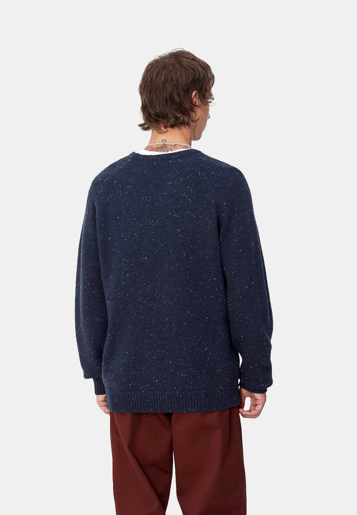 Carhartt WIP Anglistic Sweater Air Force Blue