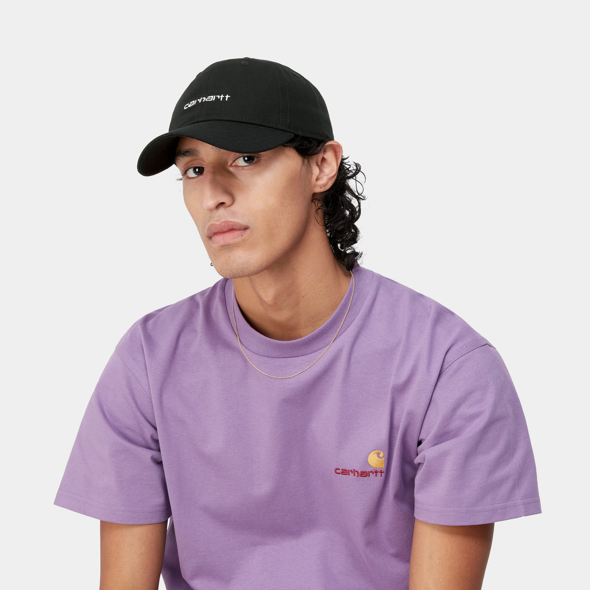 Carhartt WIP Canvas Script Cap Black/White