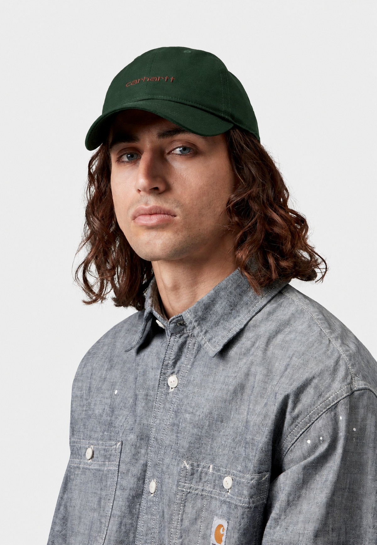 Carhartt WIP Canvas Script Cap Dark Scarab / Palisander