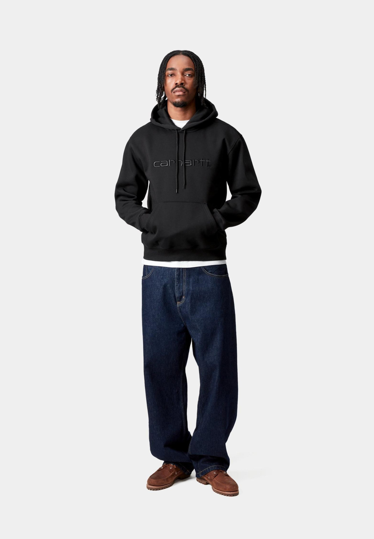 Carhartt WIP Hooded Carhartt Sweat Black / Black