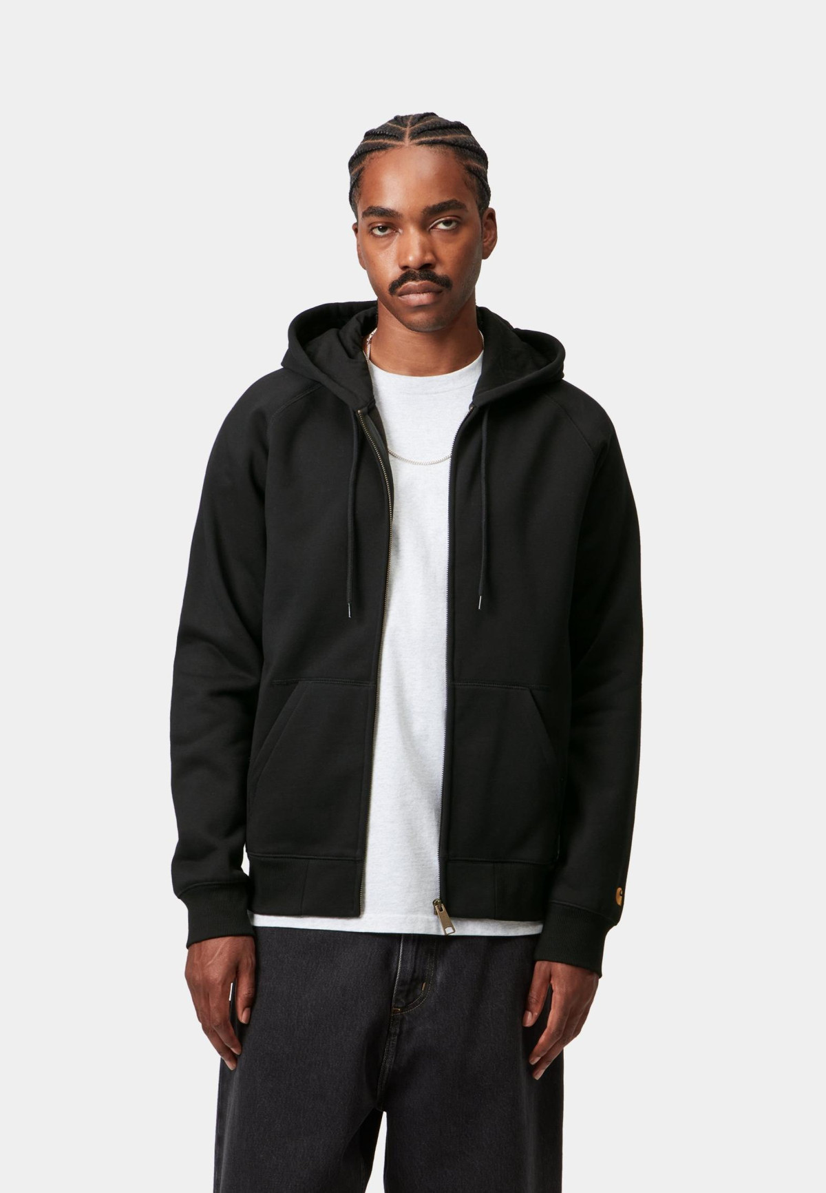 Carhartt WIP Hooded Chase Jacket Black / Gold
