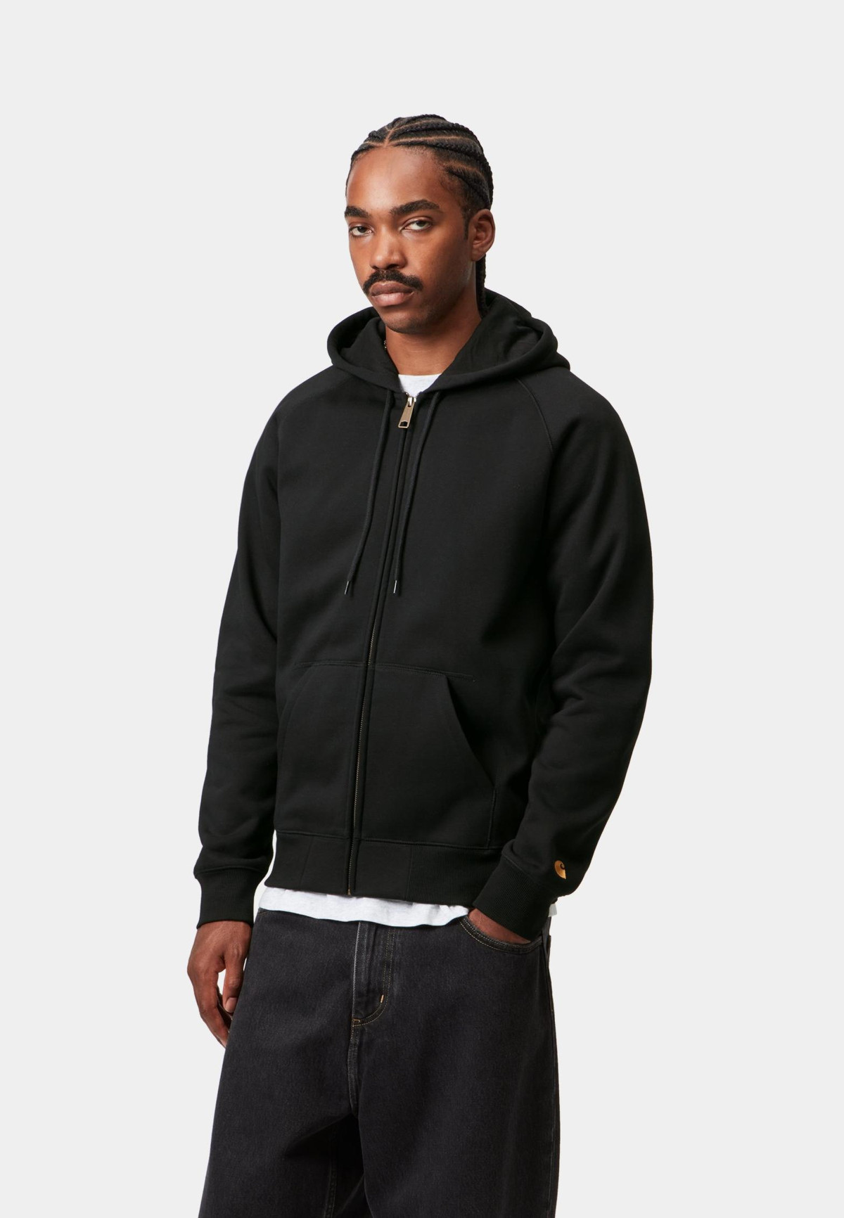 Carhartt WIP Hooded Chase Jacket Black / Gold