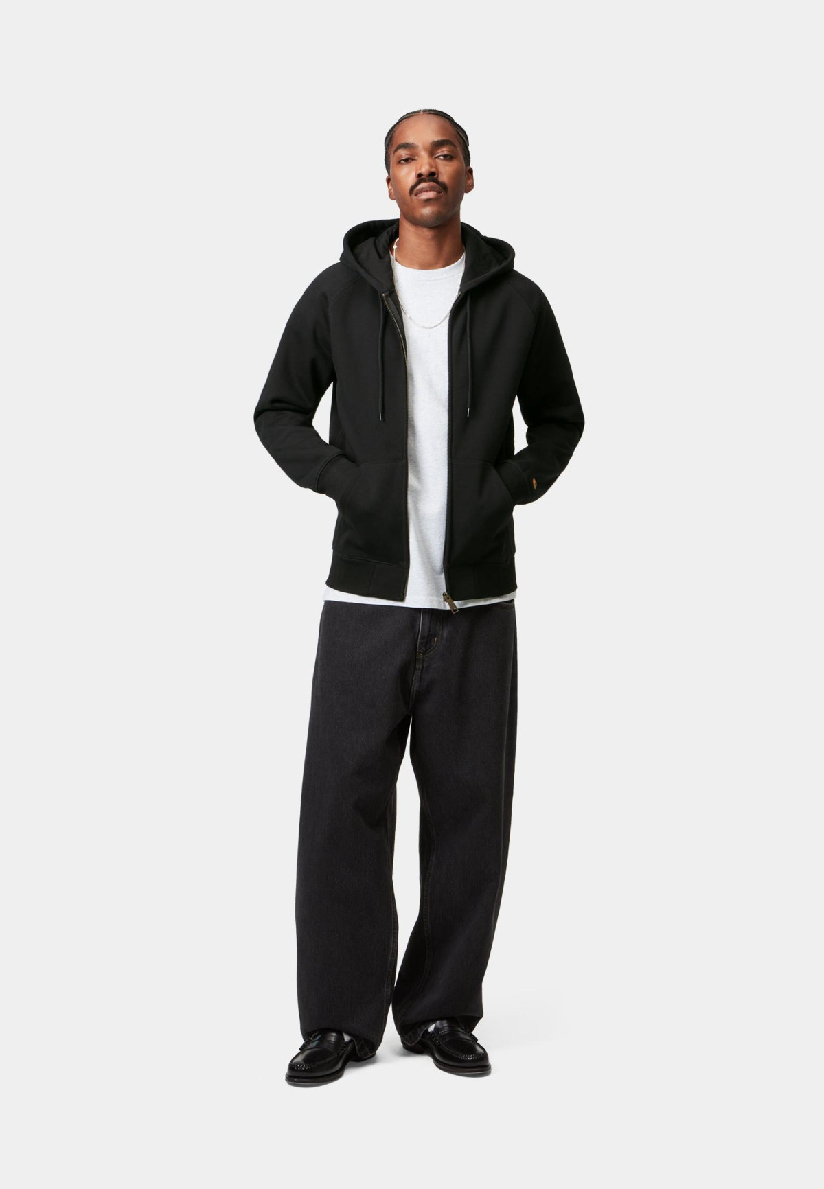 Carhartt WIP Hooded Chase Jacket Black / Gold