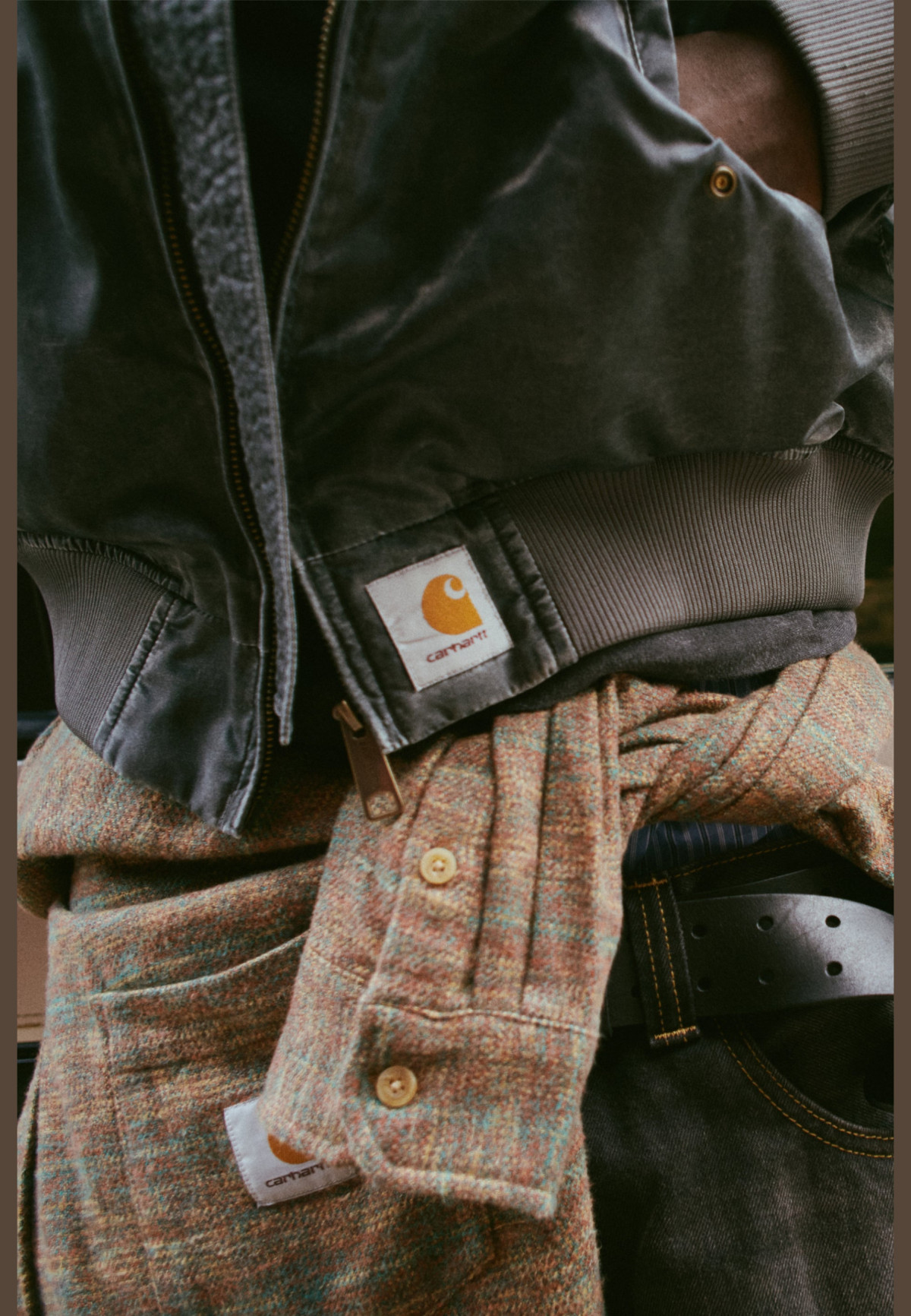 Carhartt WIP Orman Bomber Raven heavy enzyme wash
