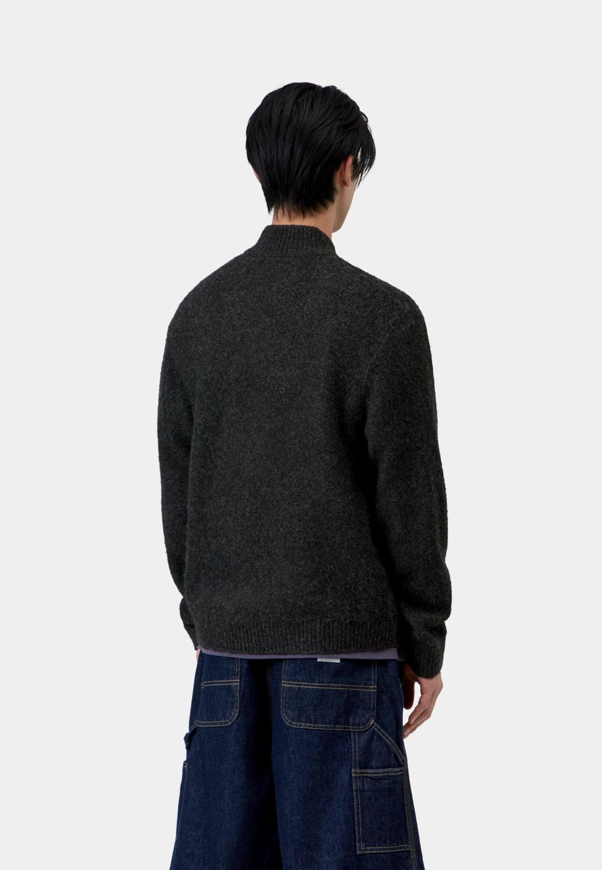 Carhartt WIP Curtis Sweater Jacket Tangled Black