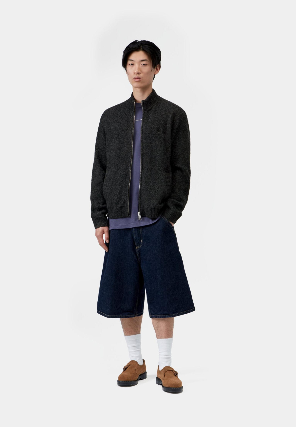 Carhartt WIP Curtis Sweater Jacket Tangled Black