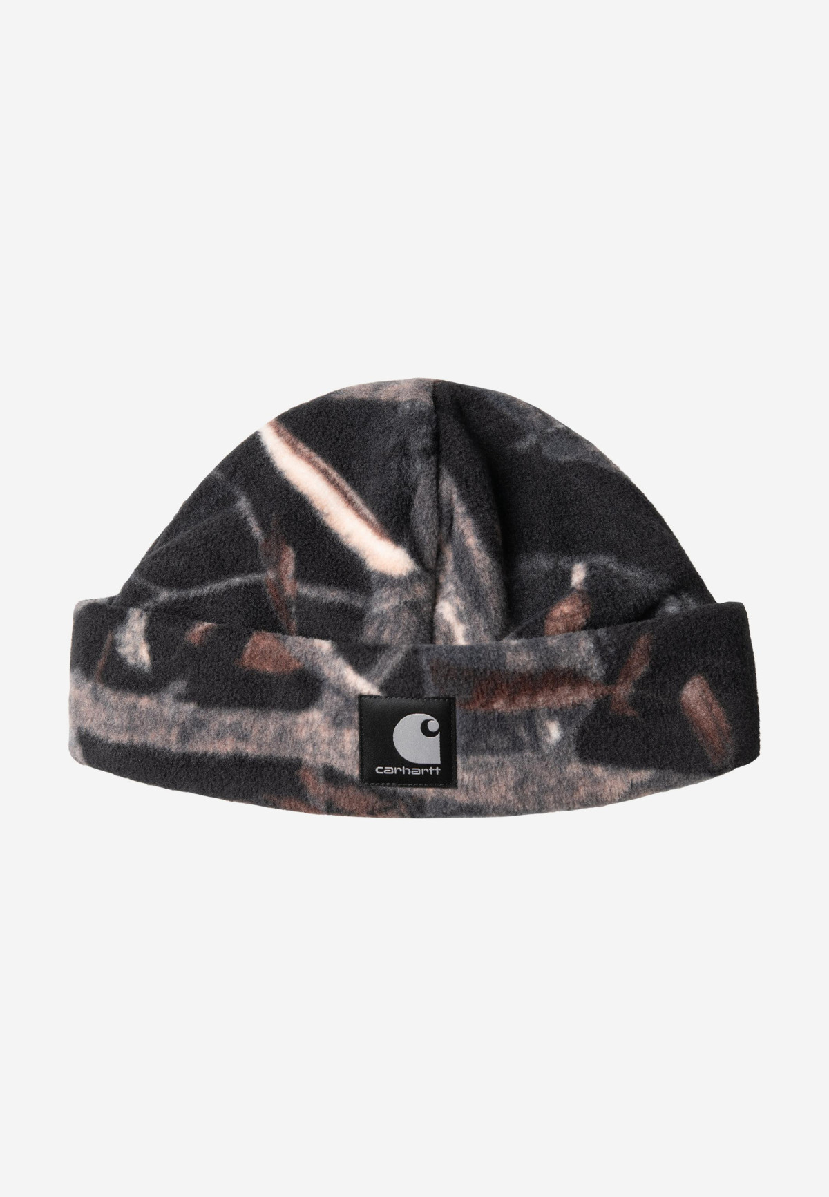 Carhartt WIP Blevin Beanie Camo Feather Tree, Black