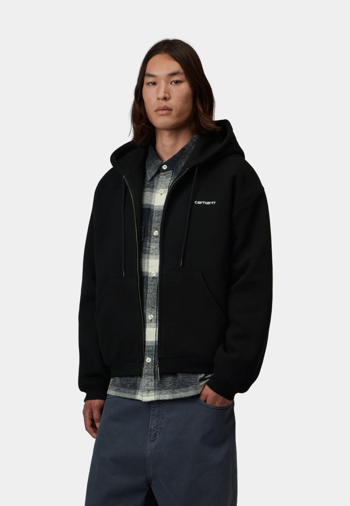 Carhartt WIP Hooded Ebbert Jacket Black / White