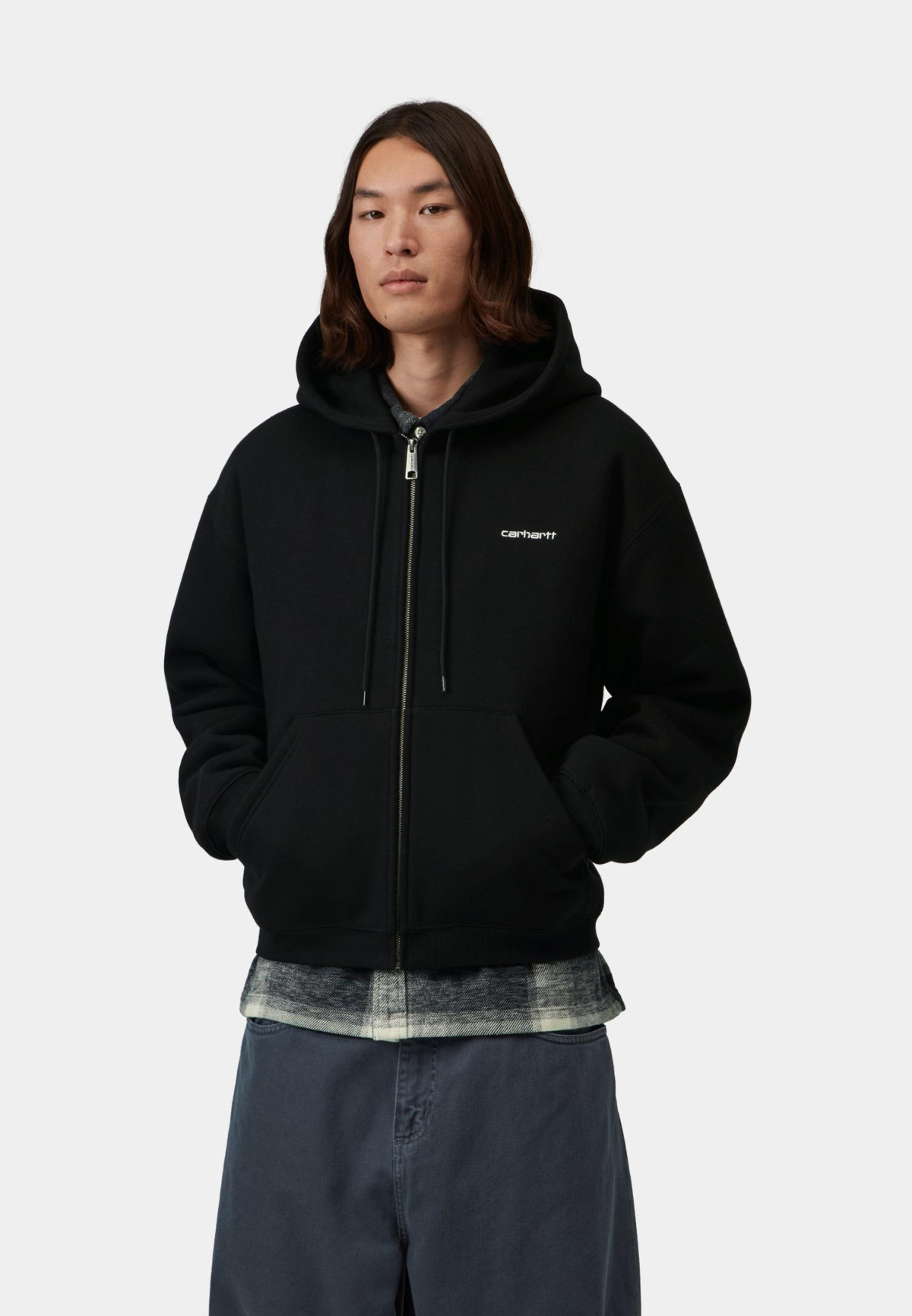 Carhartt WIP Hooded Ebbert Jacket Black / White