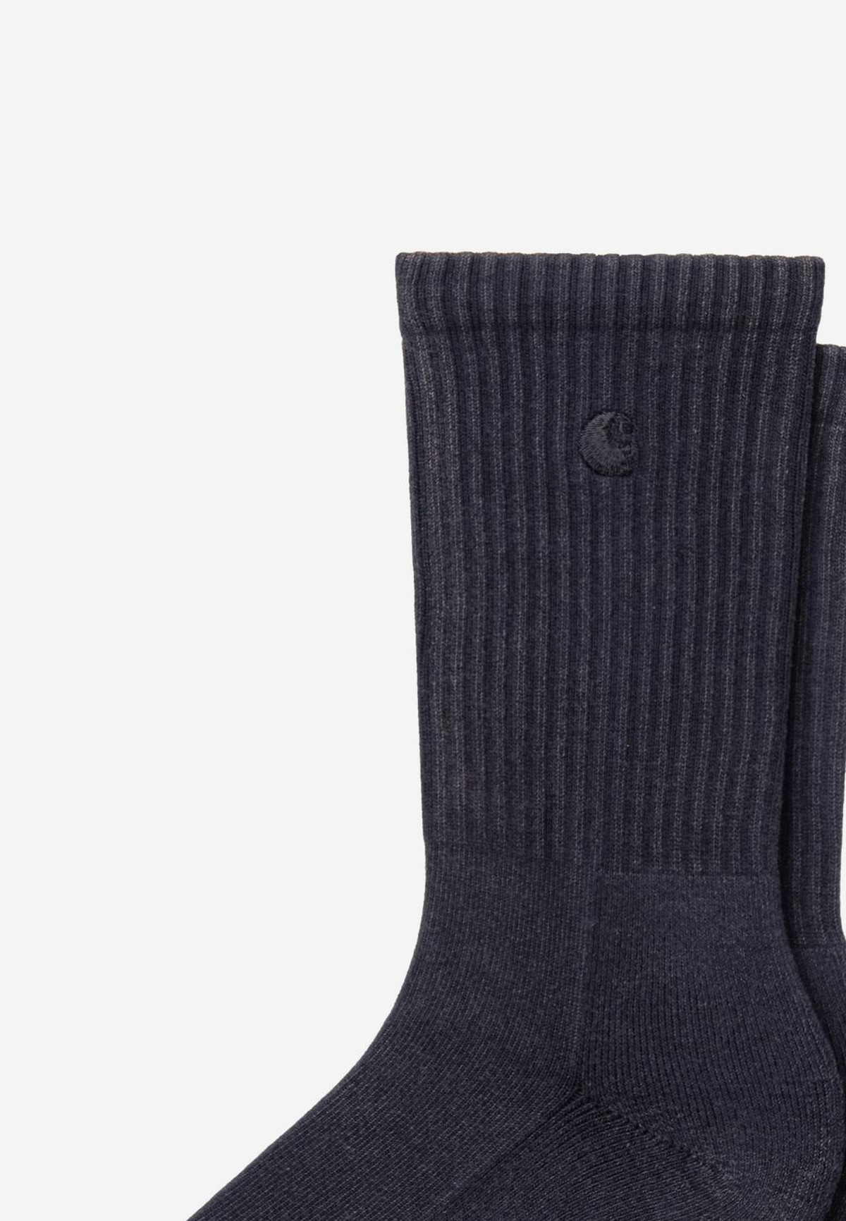 Carhartt WIP Lambert Socks Dark Navy moon wash - detail upper