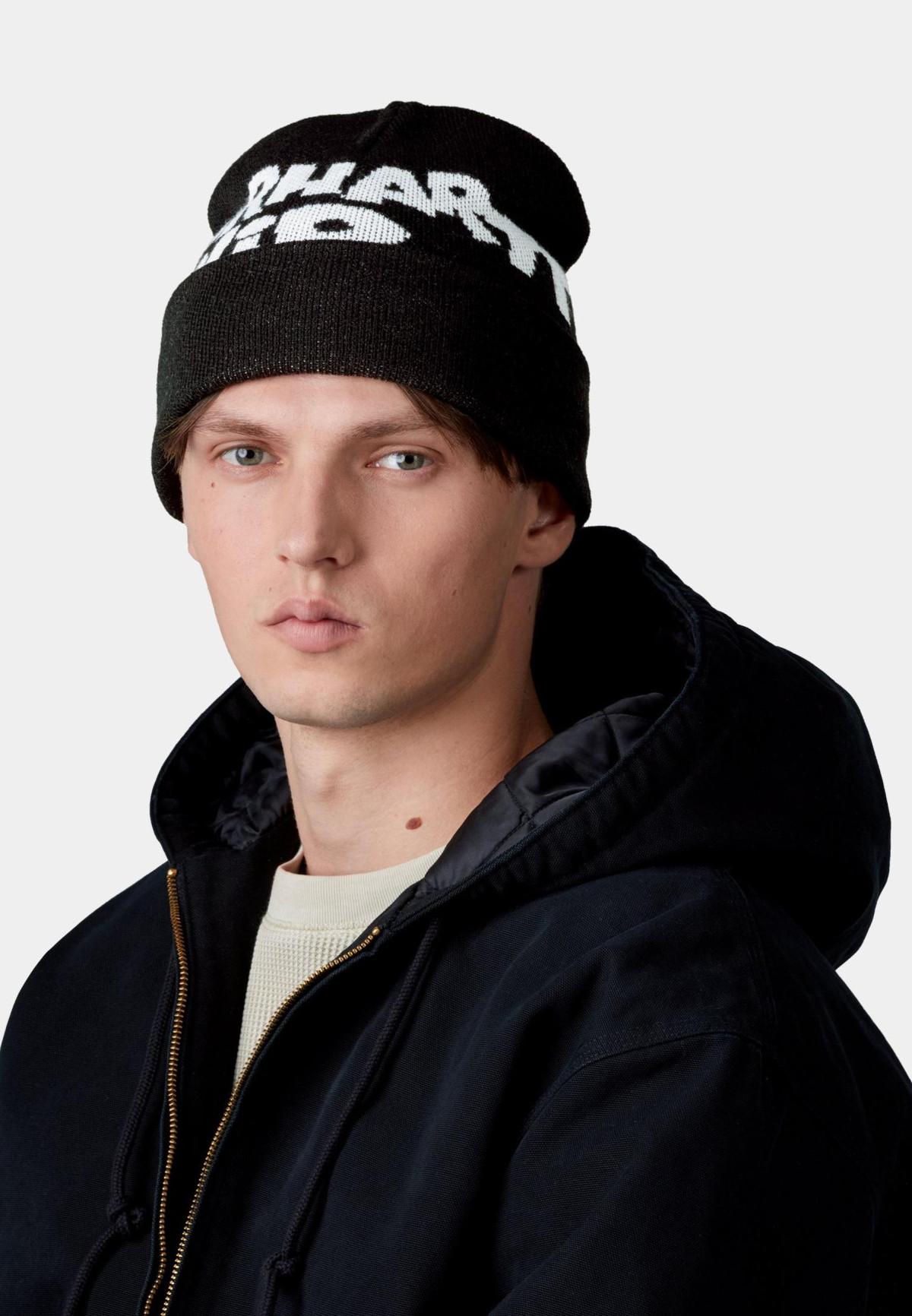 Carhartt WIP Cut Out Beanie Black / White