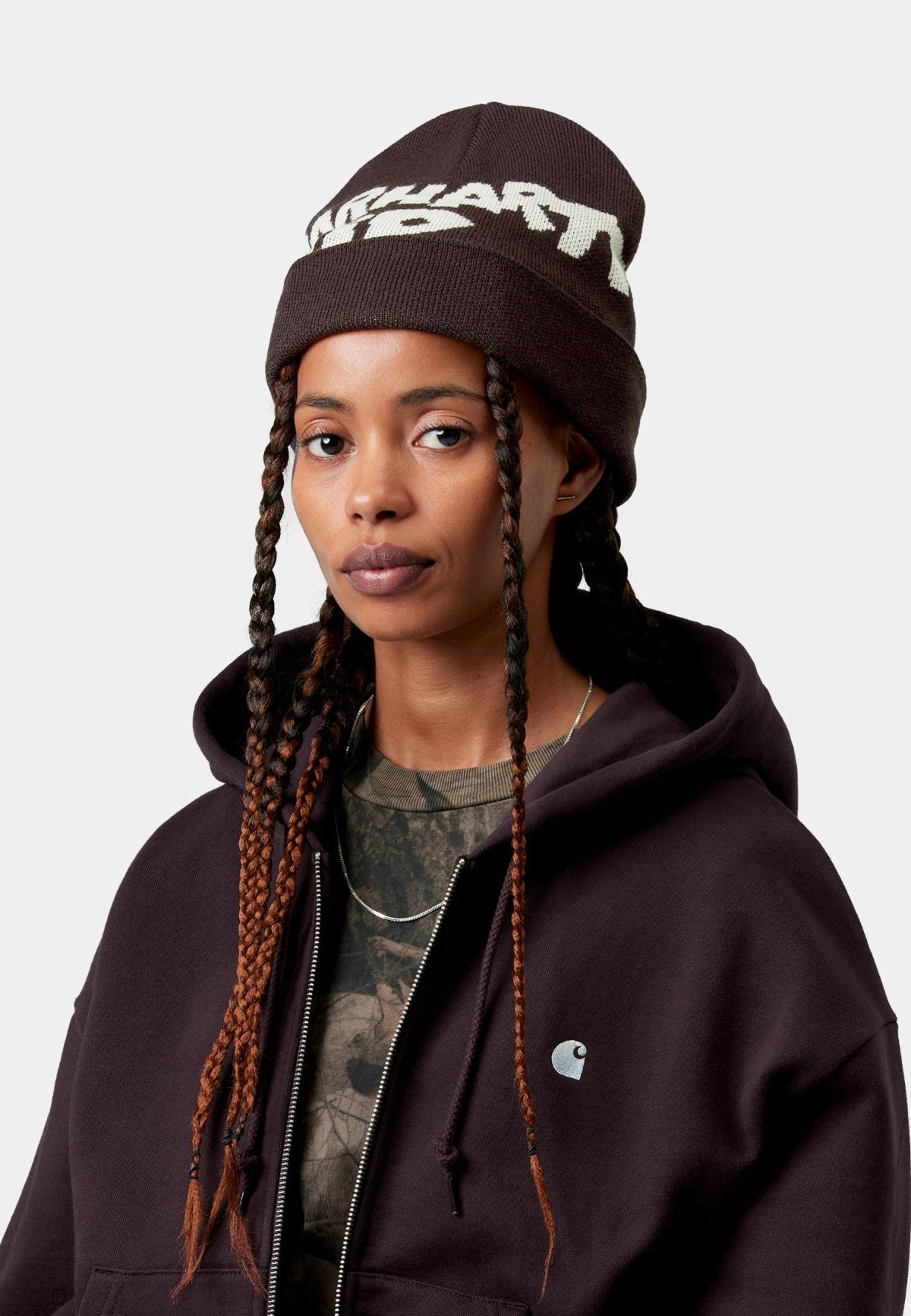 Carhartt WIP Cut Out Beanie Palisander / Natural