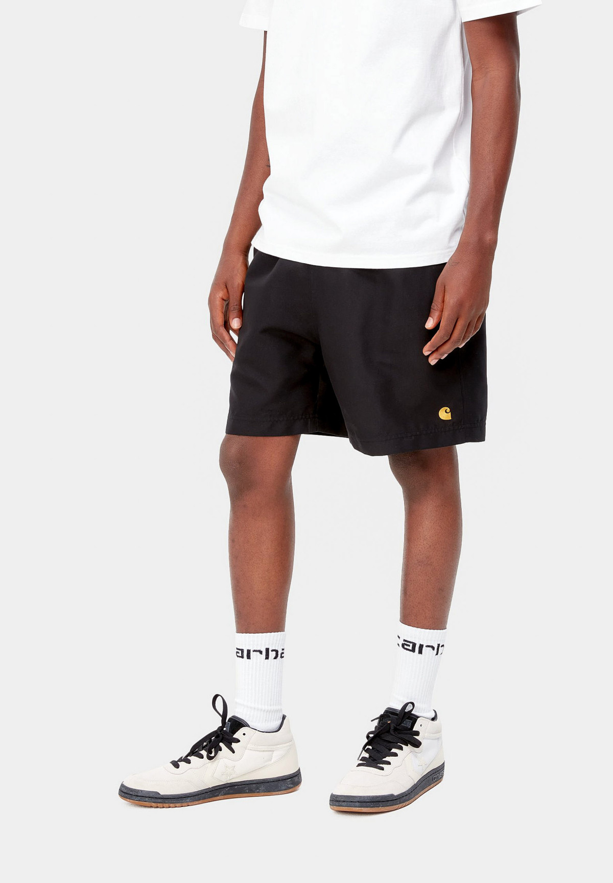 Carhartt WIP Chase Swim Trunks Black / Gold