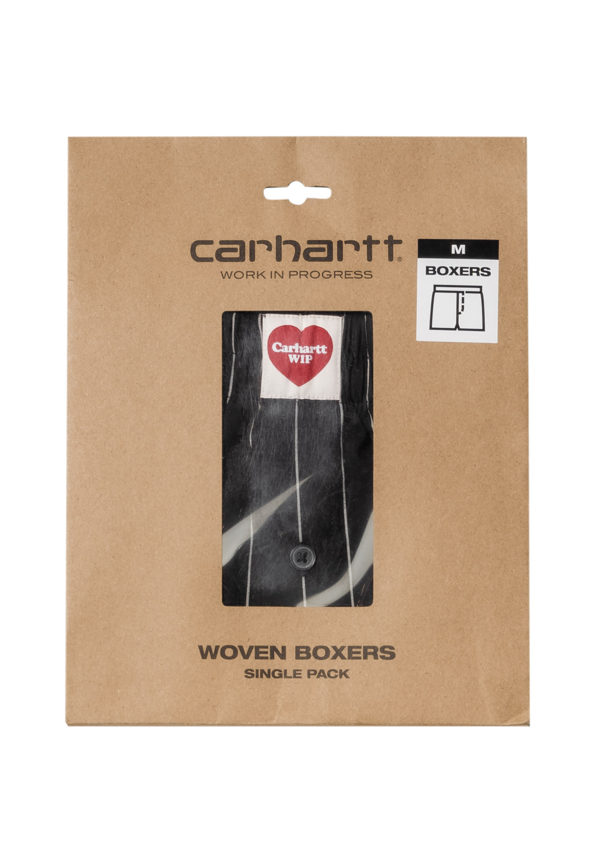 Carhartt WIP Cotton Heart Boxer Seaton Stripe Black