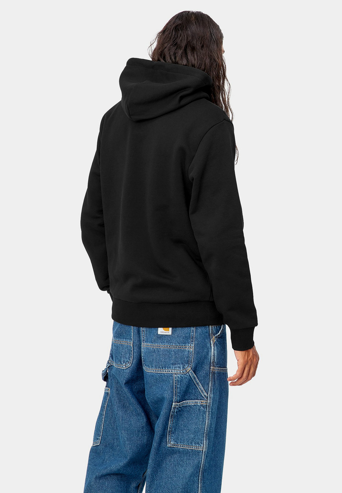 Carhartt WIP Hooded Script Embroidery Sweat Black