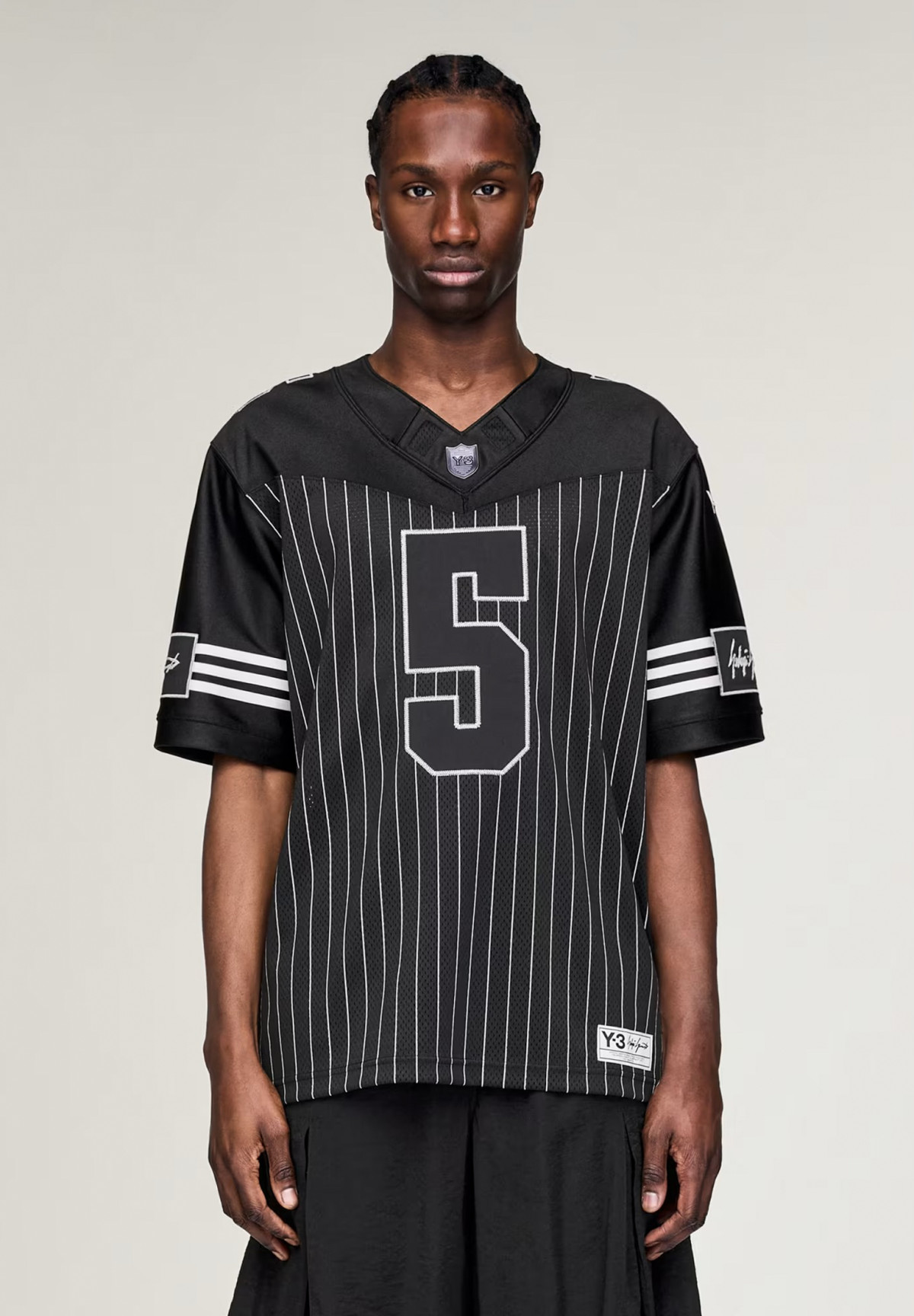 Yoshi Yamamoto Y-3 Garret Wilson American Football Jersey Black