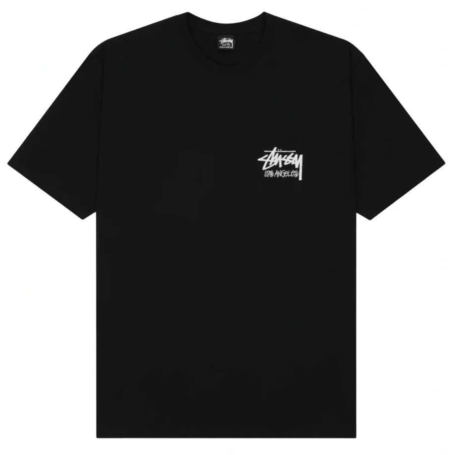 Stussy Stock Los Angeles Tee Black