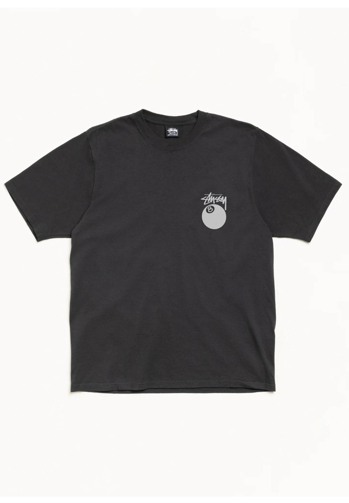 Stussy 8 Ball Tee Pigment Dyed Fade Black