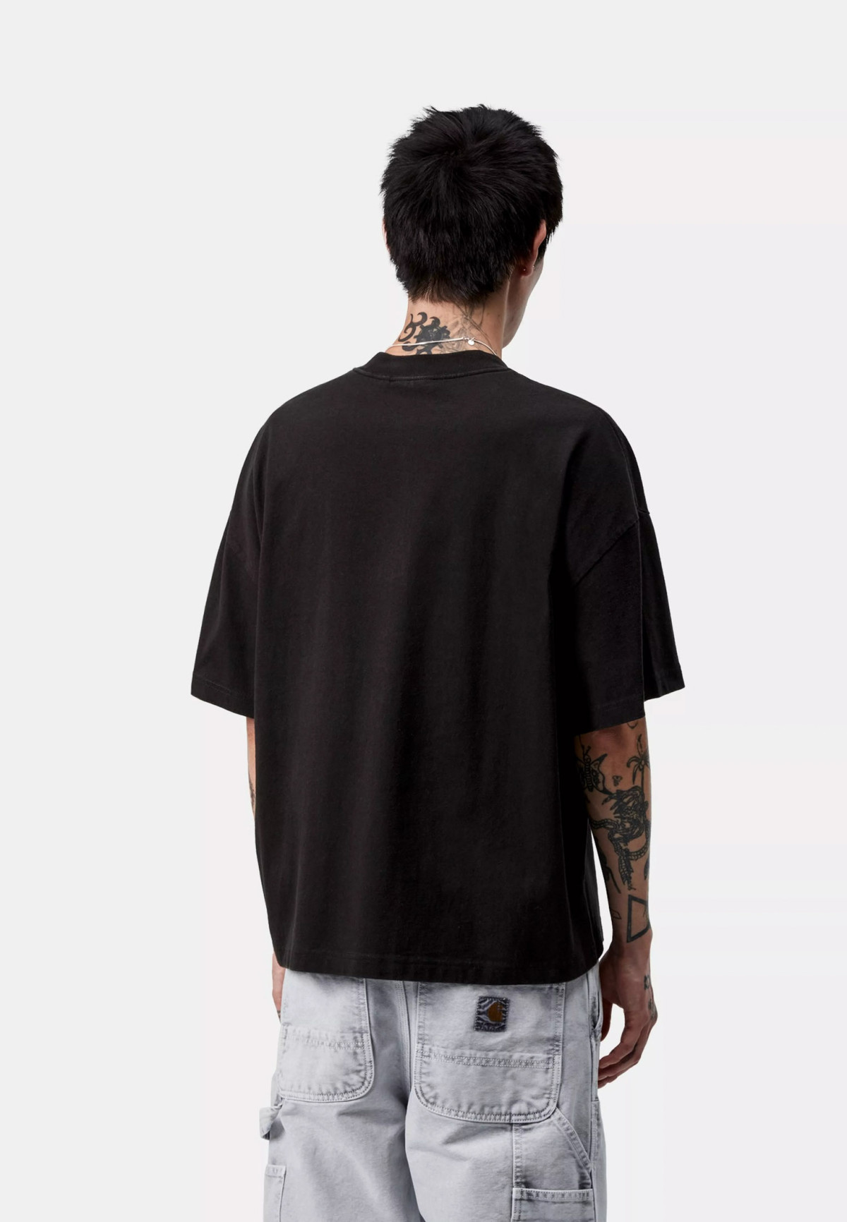 Carhartt WIP S/S Hackwork T-Shirt Black heavy stone wash