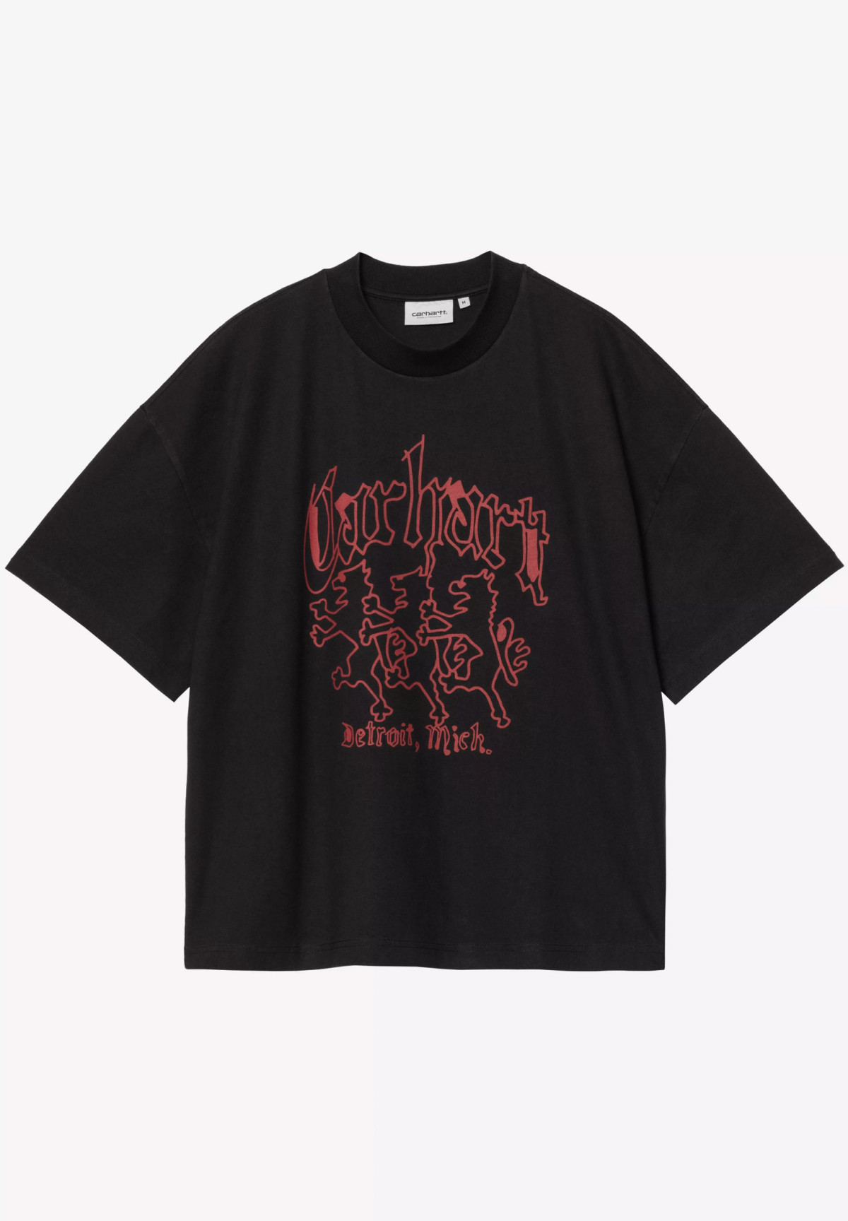 Carhartt WIP S/S Hackwork T-Shirt Black heavy stone wash