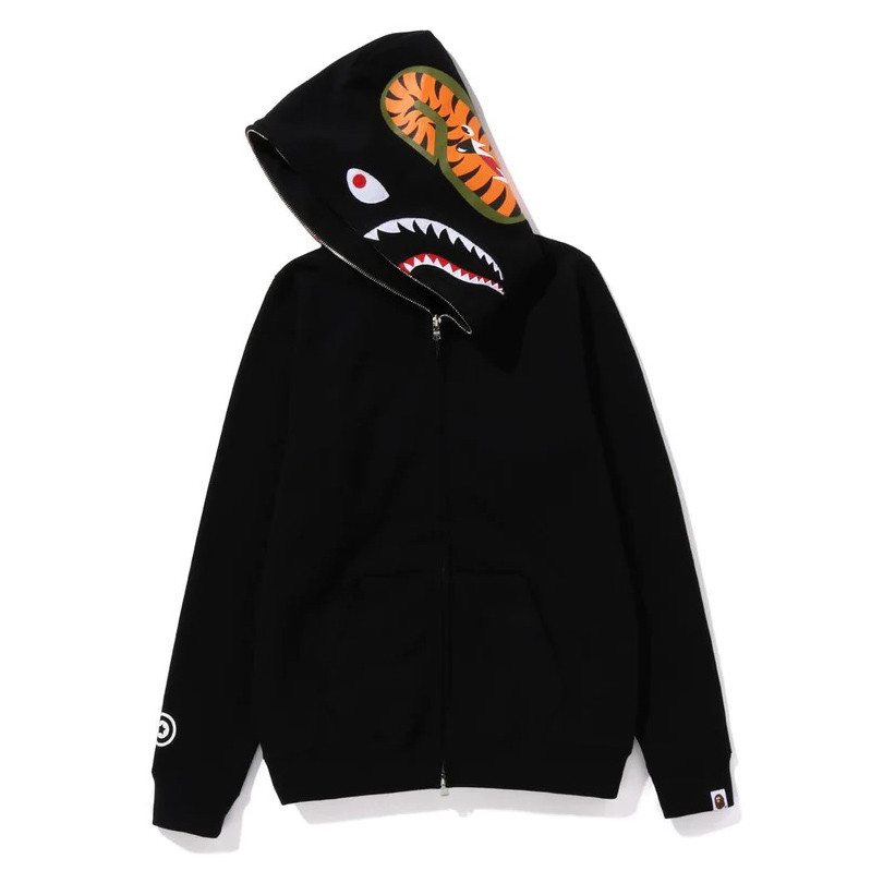 BAPE® A Bathing Ape Shark Full Zip Hoodie Black