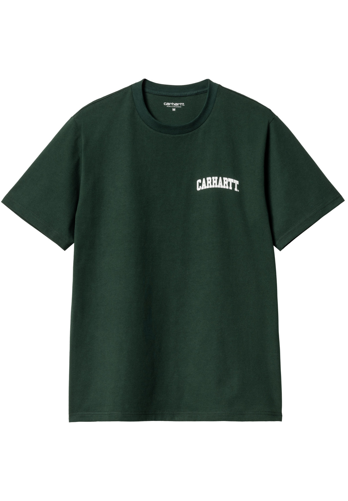 Carhartt WIP S/S University Script T-Shirt Conifer/White