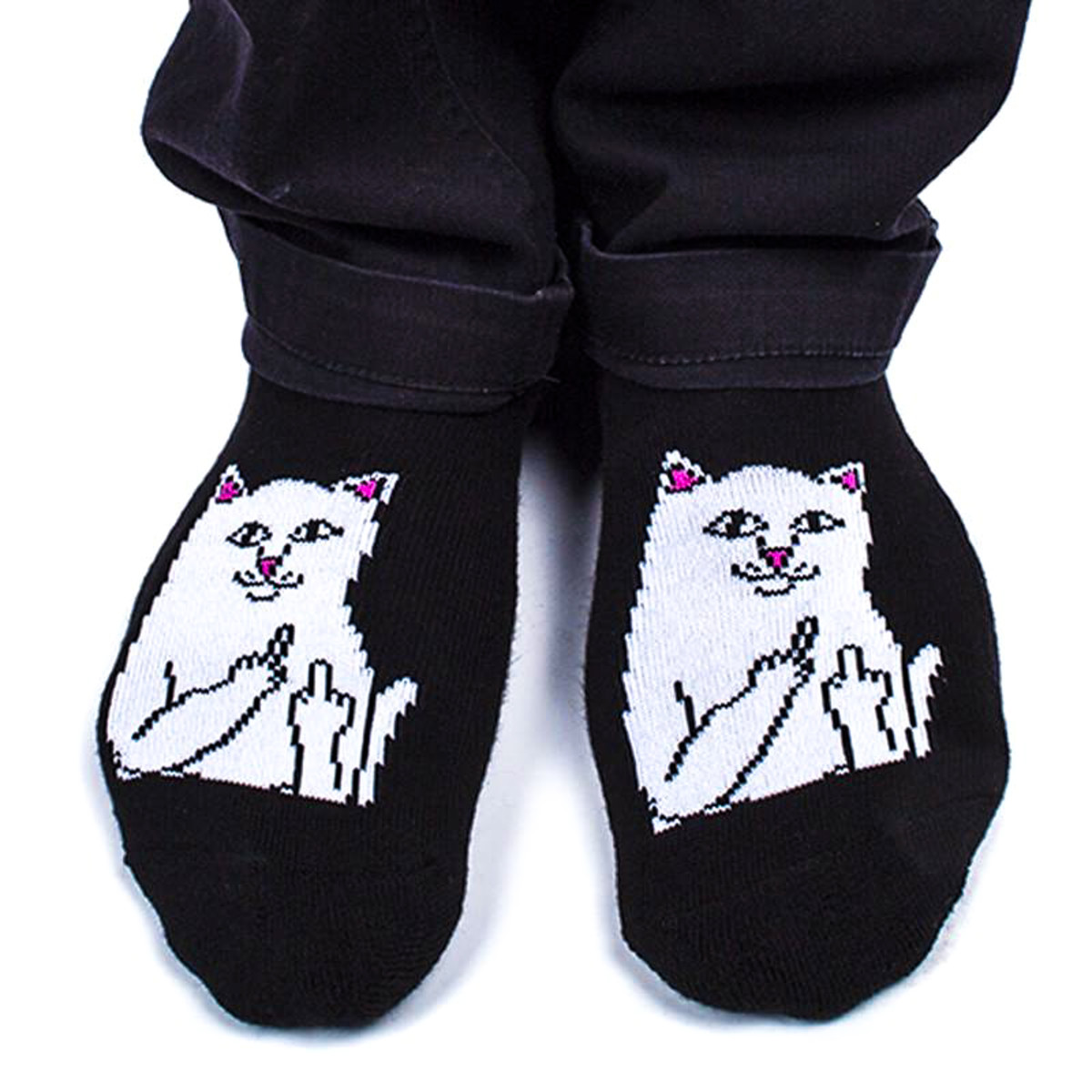 Skarpetki RipNDip Lord Nermal Ankle Low Socks Black