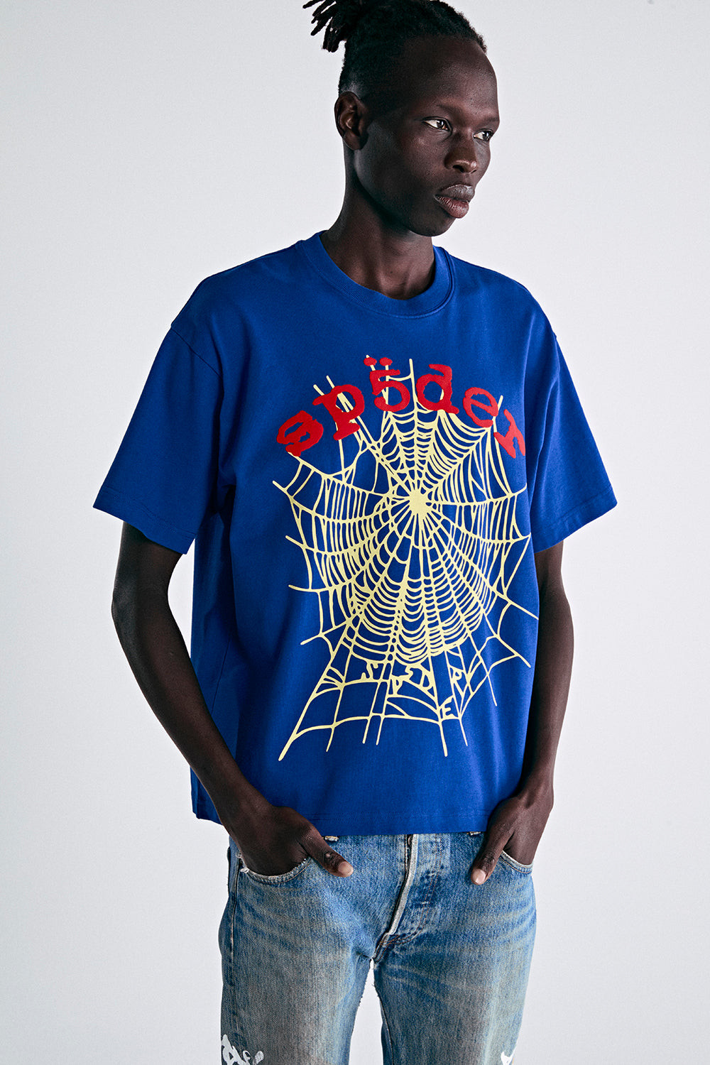 Sp5der OG Logo V2 Heavyweight Tee Navy