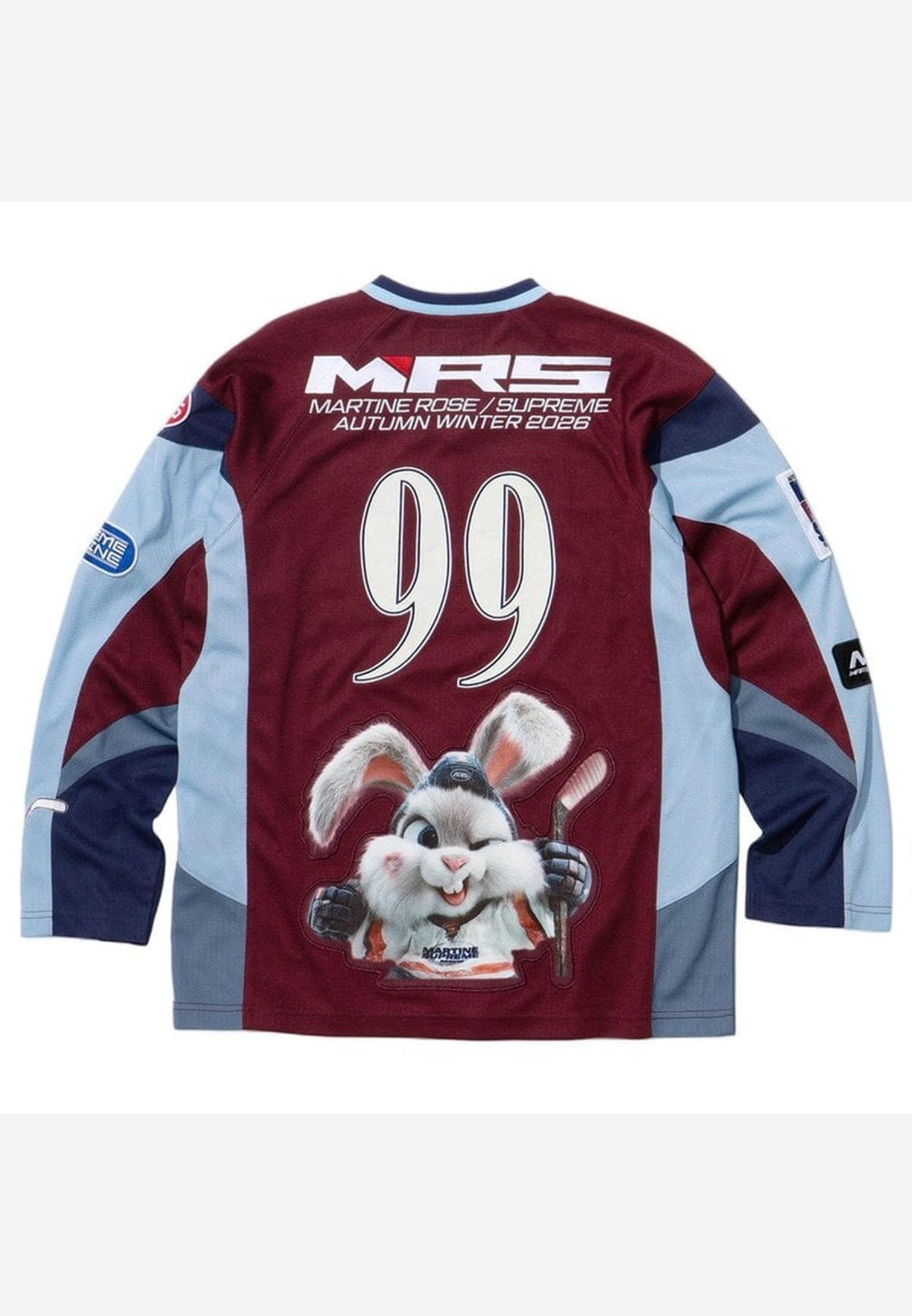 Supreme x Martine Rose Hockey Jersey Burgundy