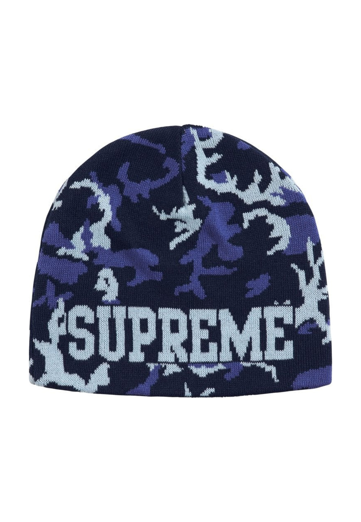 Supreme Reversible Camo Beanie Navy