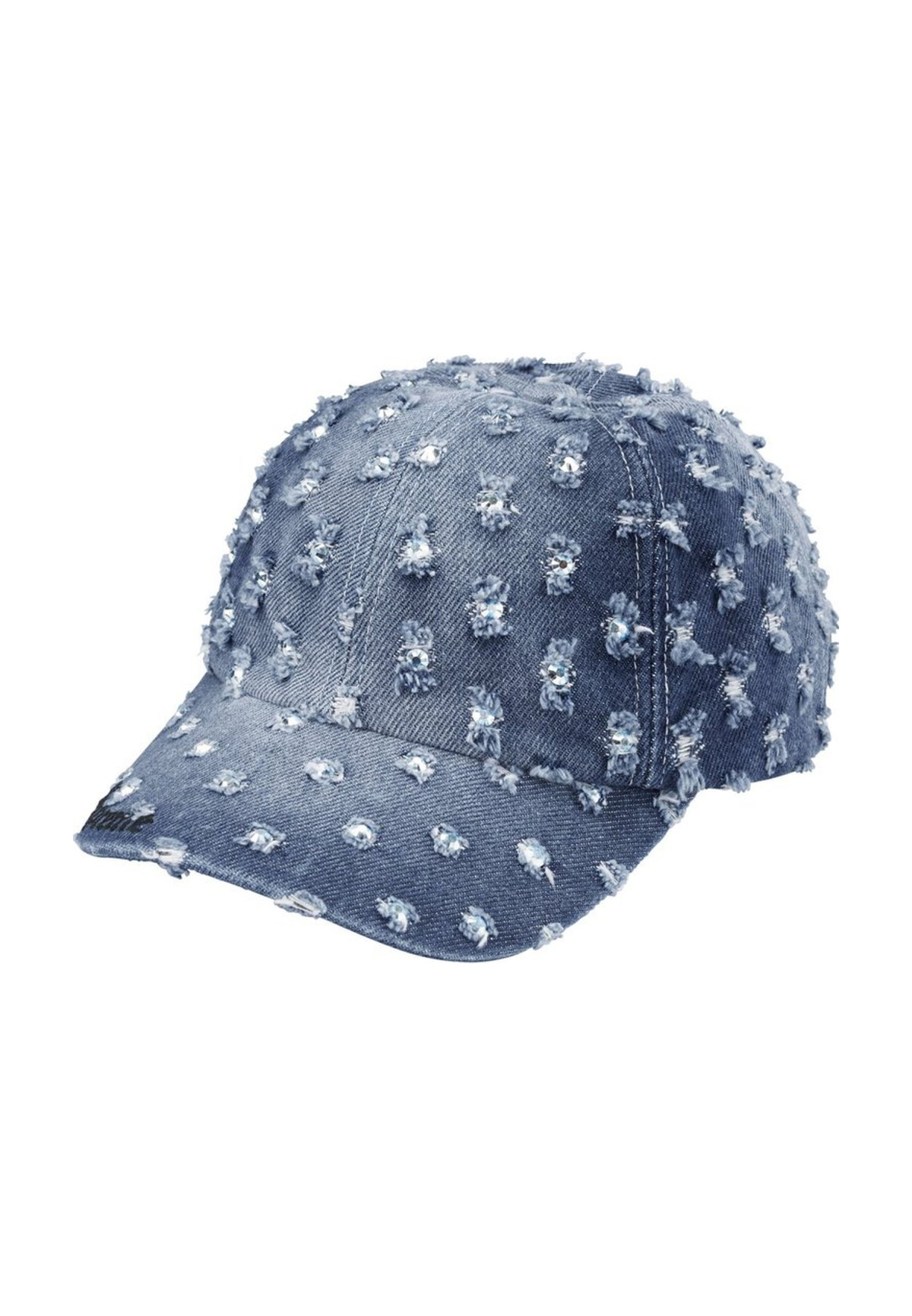Supreme Rhinestone Hole Punch Denim 6-Panel Washed Indigo