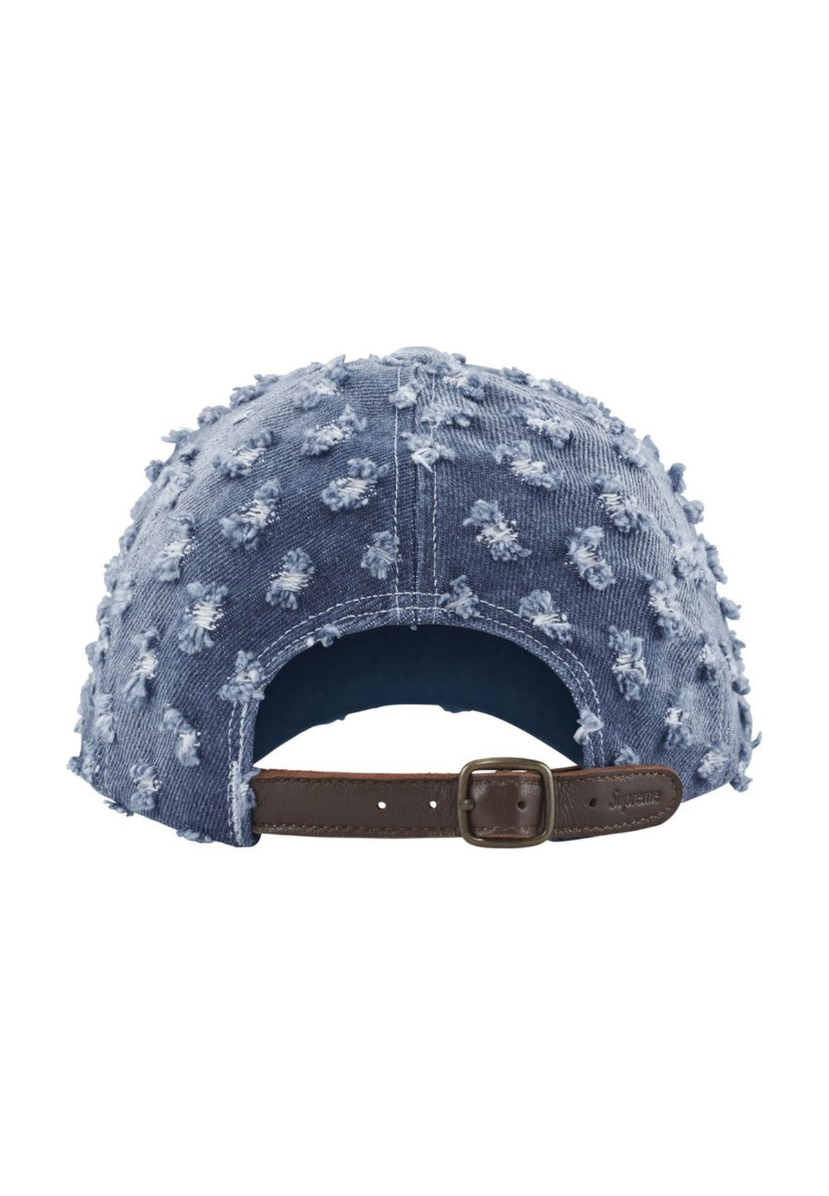 Supreme Rhinestone Hole Punch Denim 6-Panel Washed Indigo