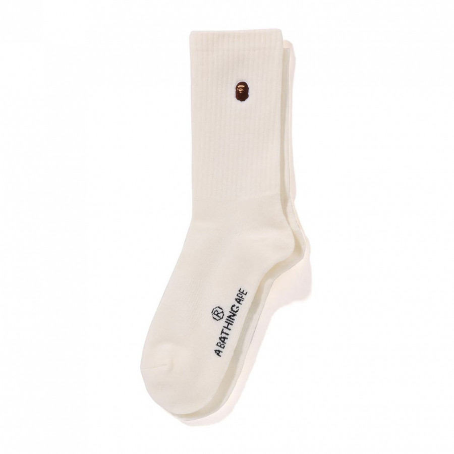 BAPE® Ape Head One Point Socks White