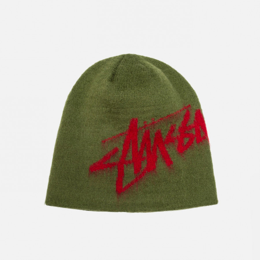 Stussy Brushed Out Stock Skullcap Army