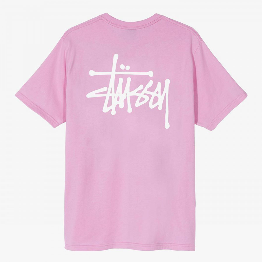 Koszulka Stussy Basic Logo Tee Pink