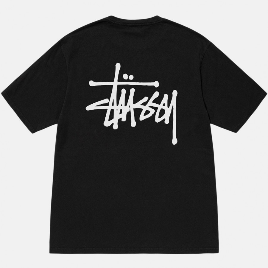 Stussy Basic Logo Tee Pigment Dyed Black