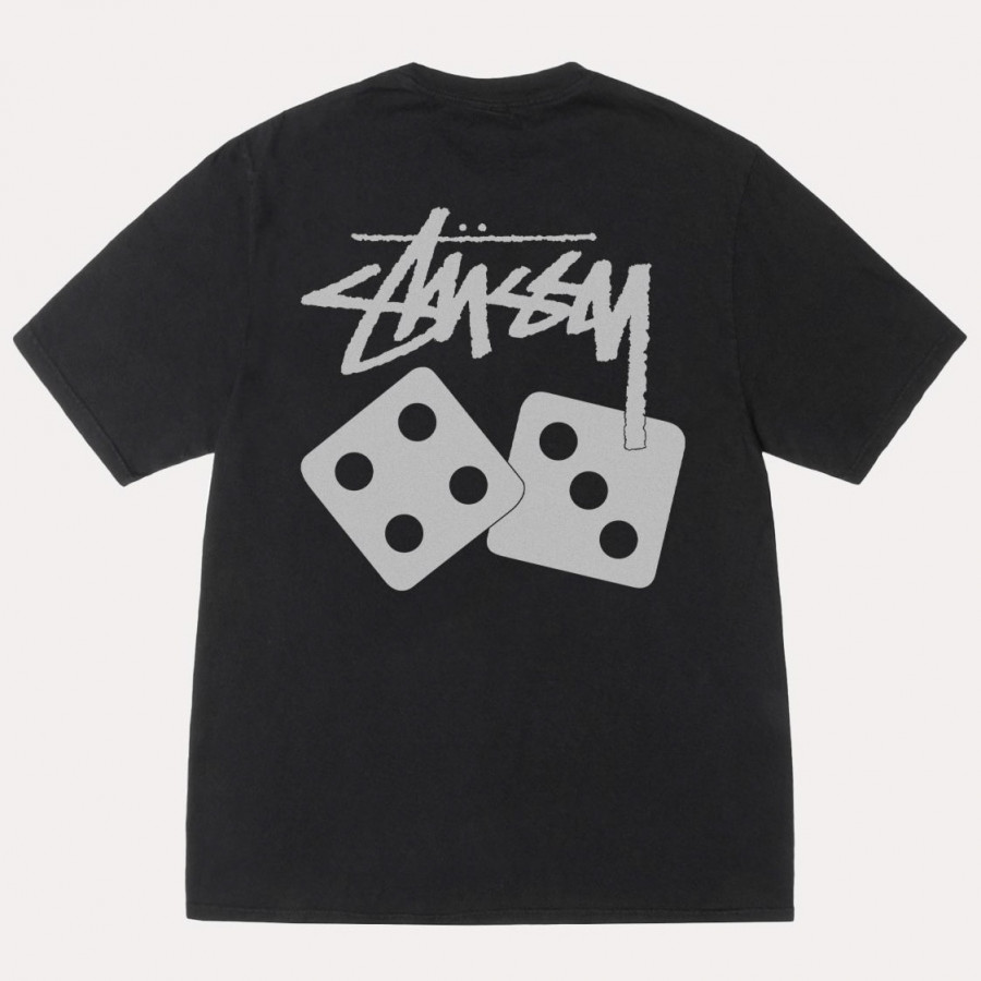 Stussy Dice Pigment Dyed Tee Black